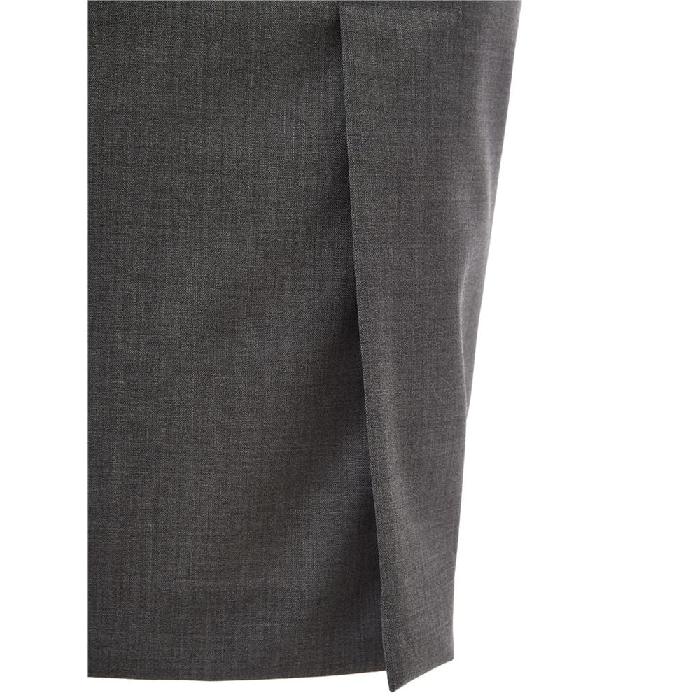 Lardini Chic Bleistiftrock aus grauer Wolle