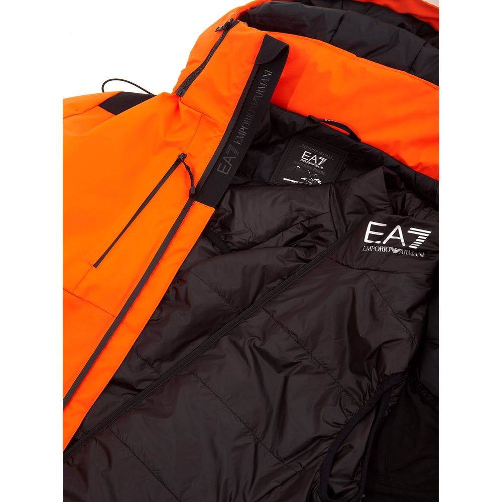 EA7 Emporio Armani – Strahlend orangefarbene EA7-Leichte Jacke