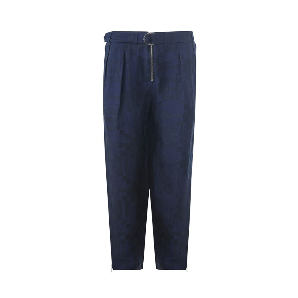 Emporio Armani – Blaue Leinenjeans und -hose