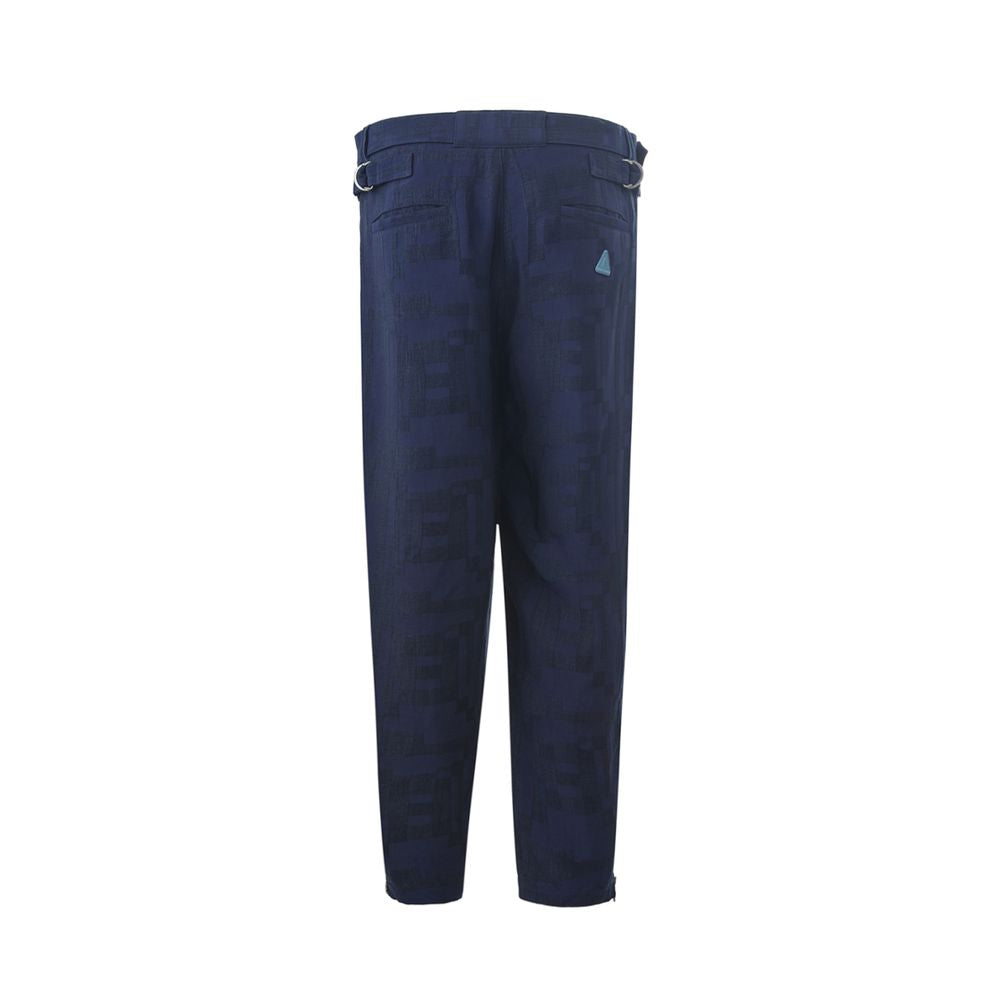 Emporio Armani – Blaue Leinenjeans und -hose