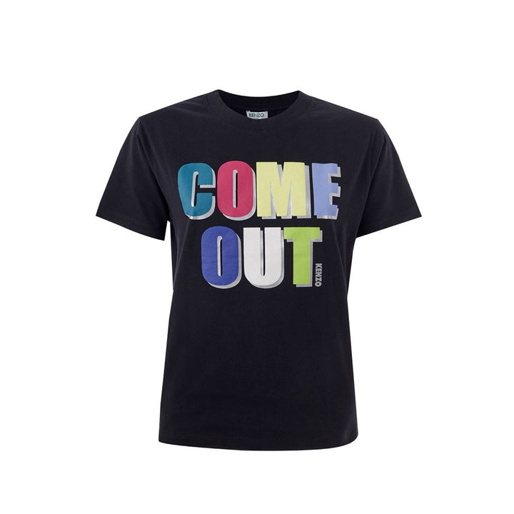 Kenzo Elegantes Baumwoll-T-Shirt in zeitlosem Schwarz
