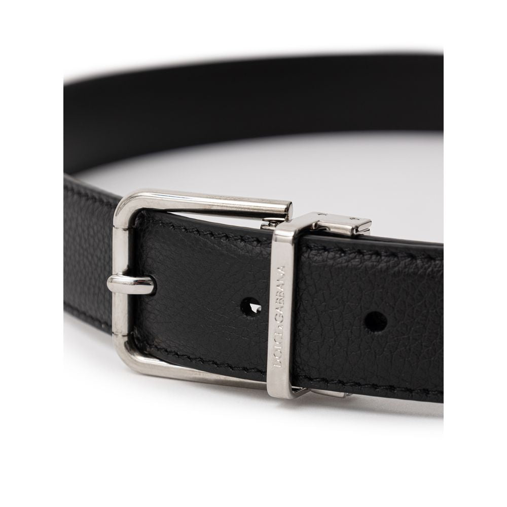 Dolce &amp; Gabbana Schwarzer Ledergürtel