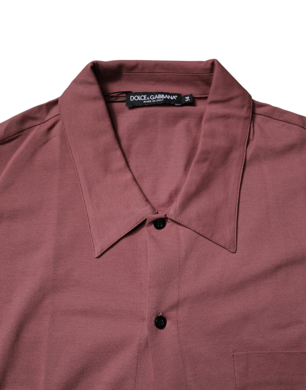 Dolce &amp; Gabbana Dunkelrosa Button-Down-Poloshirt für Herren