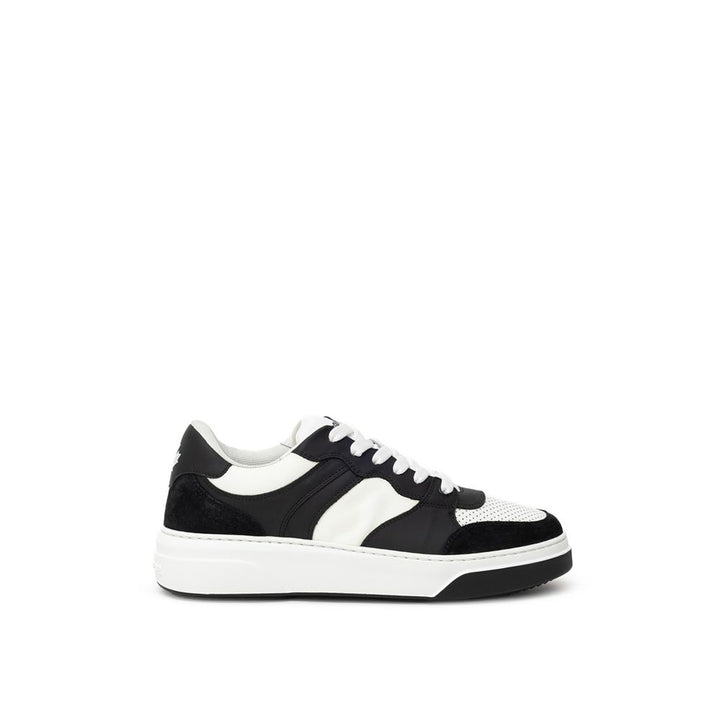 Dsquared² – Sneaker aus schwarzem und weißem Leder
