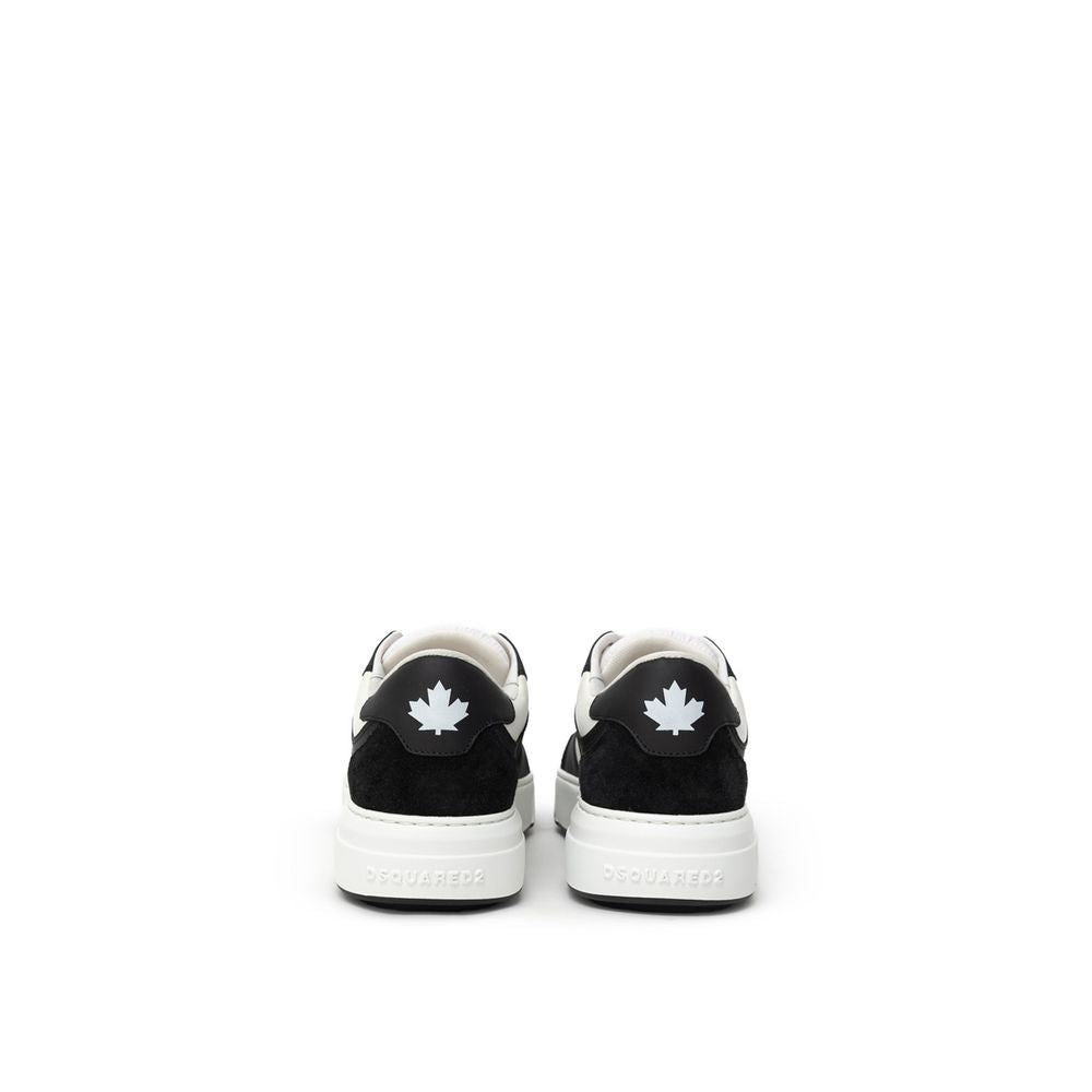 Dsquared² – Sneaker aus schwarzem und weißem Leder