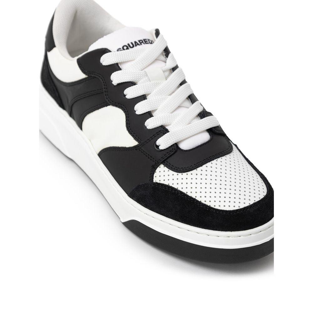 Dsquared² – Sneaker aus schwarzem und weißem Leder