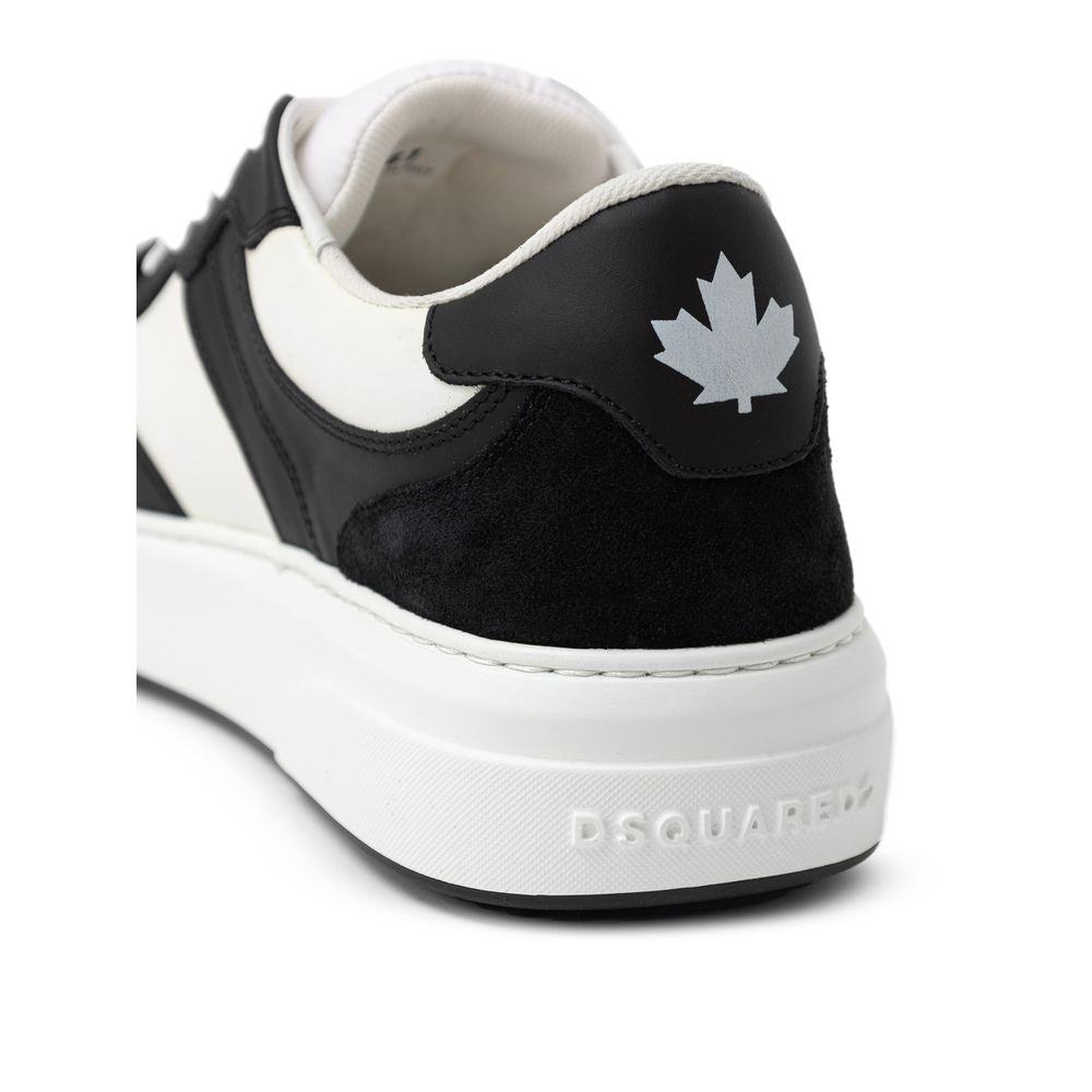 Dsquared² – Sneaker aus schwarzem und weißem Leder