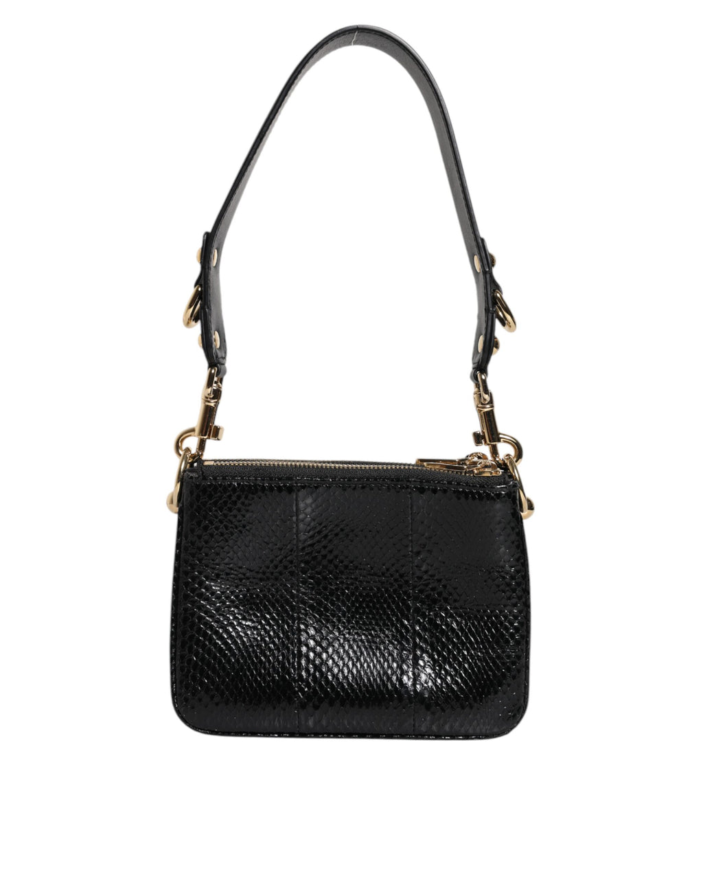 Dolce &amp; Gabbana – Schwarze Clutch aus exotischem Leder