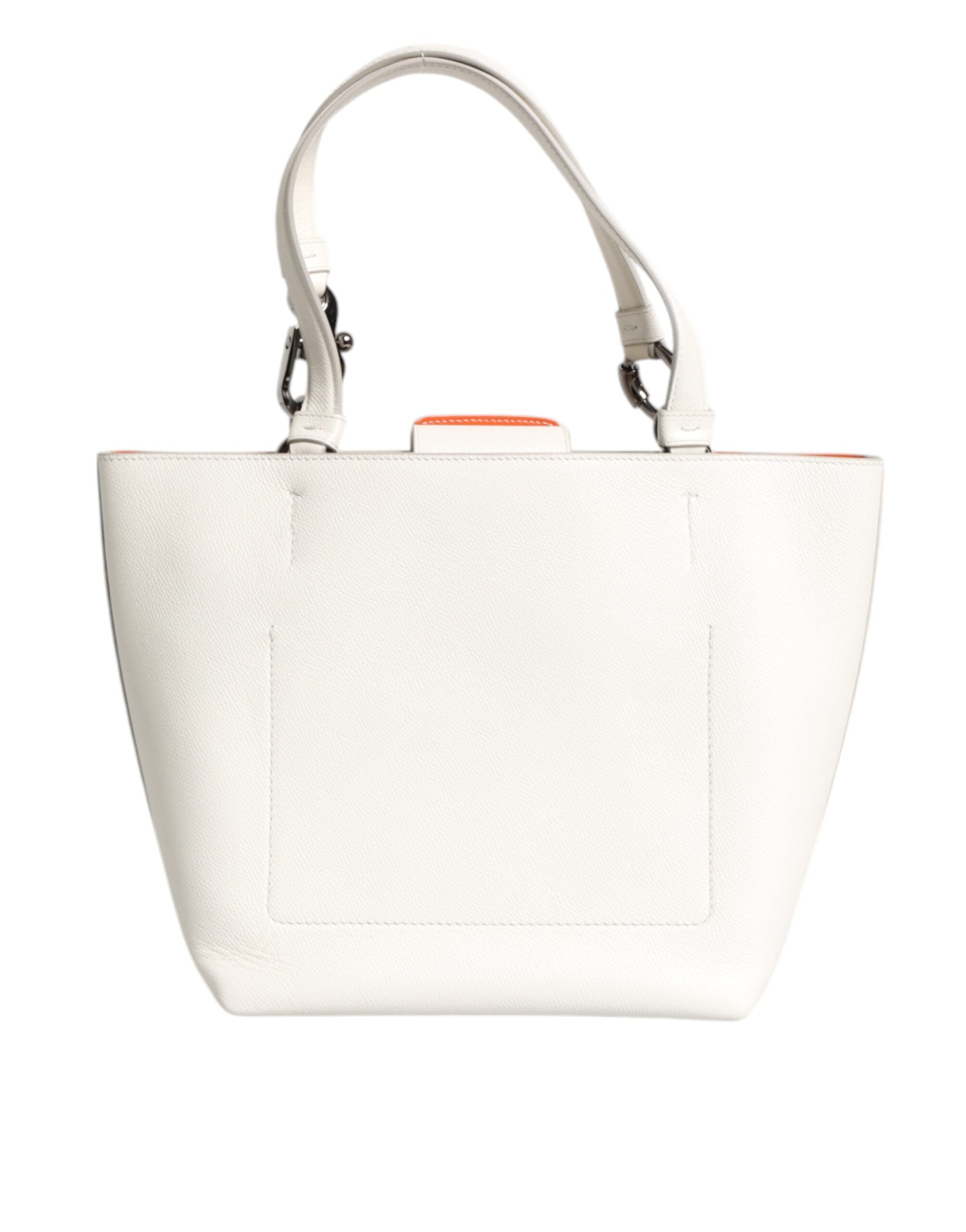 Dolce &amp; Gabbana #DG BEATRICE Tote Bag mit Henkel aus weißem Leder