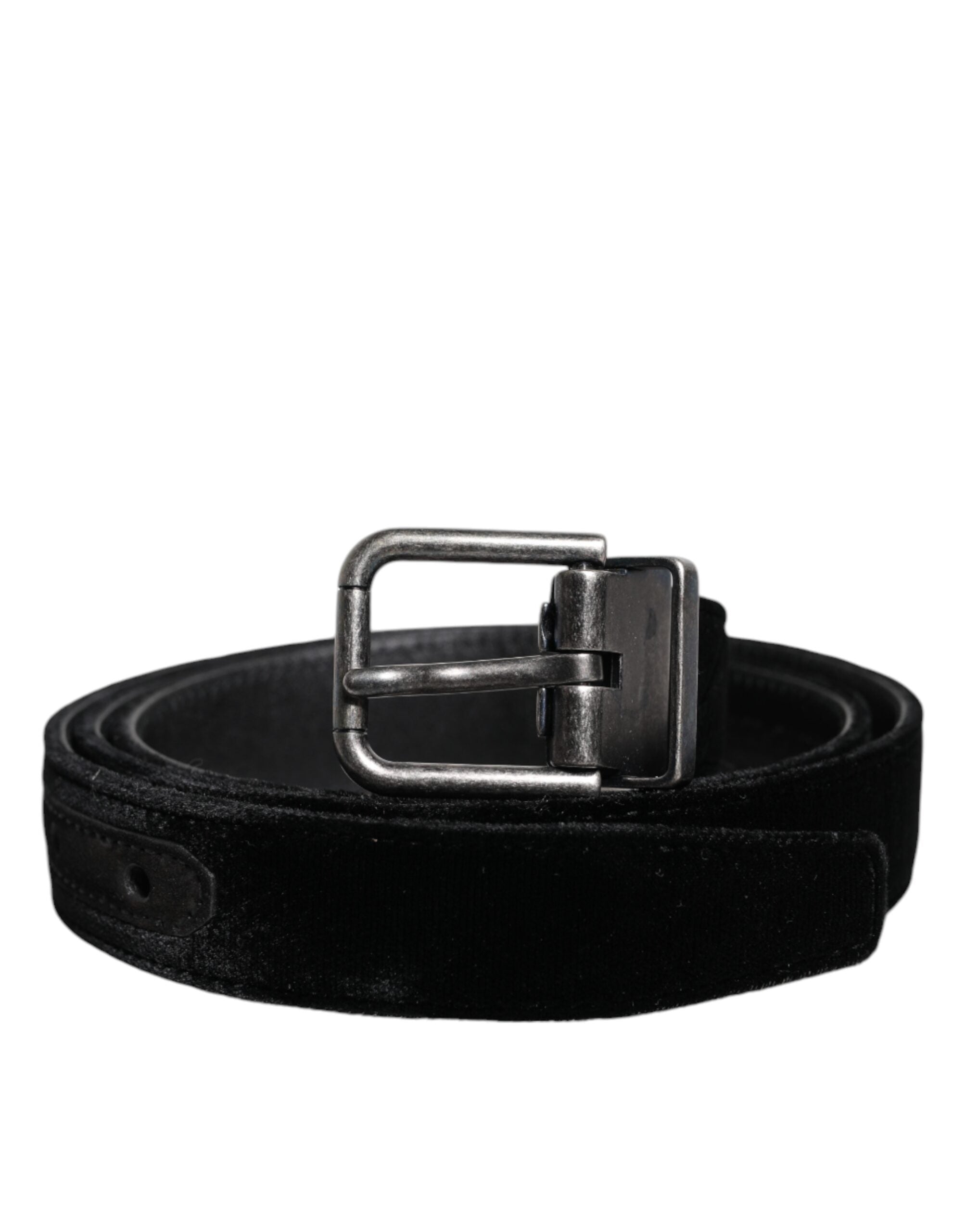 Dolce &amp; Gabbana Klassischer Gürtel aus schwarzem Leder mit Metallschnalle