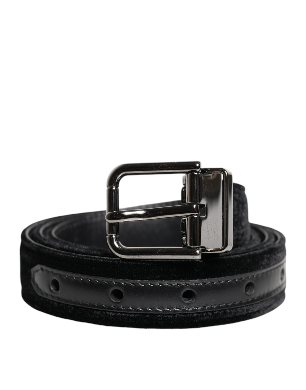 Dolce &amp; Gabbana Klassischer Gürtel aus schwarzem Leder mit Metallschnalle