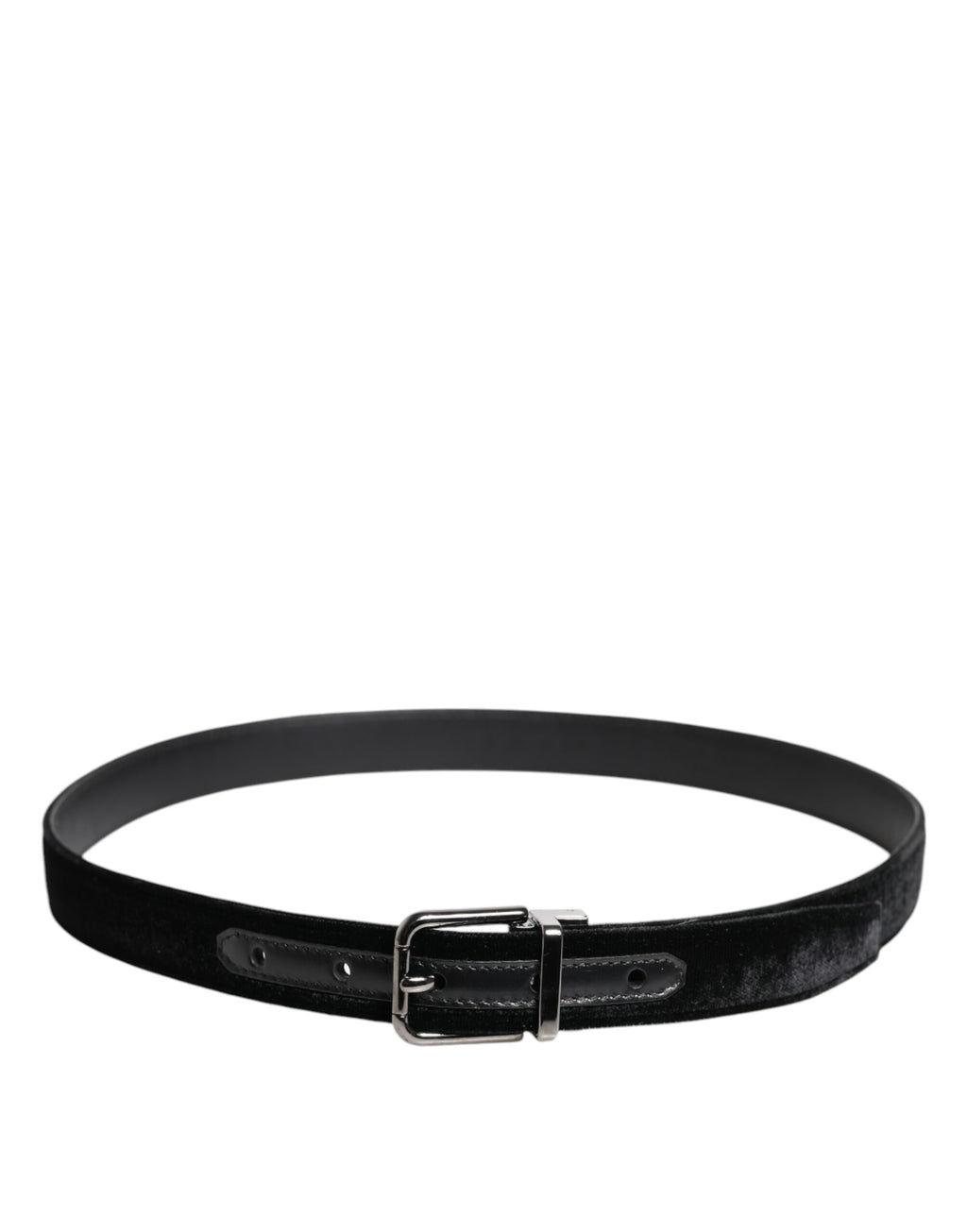 Dolce &amp; Gabbana Klassischer Gürtel aus schwarzem Leder mit Metallschnalle