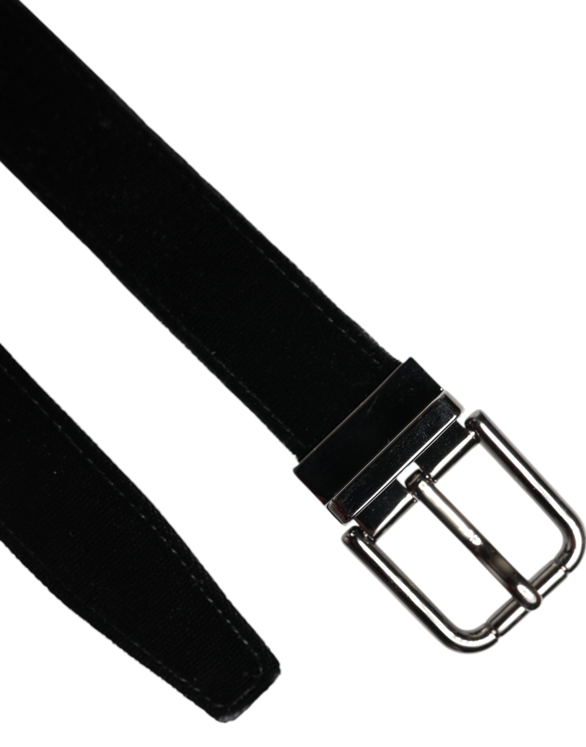 Dolce &amp; Gabbana Klassischer Gürtel aus schwarzem Leder mit Metallschnalle