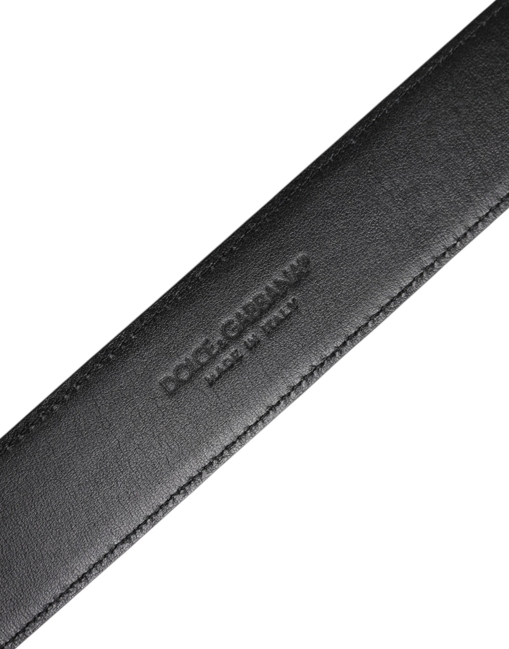 Dolce &amp; Gabbana Klassischer Gürtel aus schwarzem Leder mit Metallschnalle