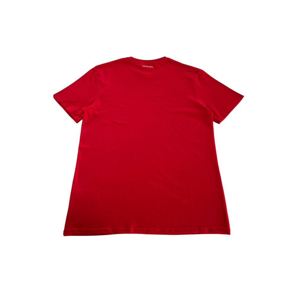 Trussardi Beachwear Red Cotton Men's T-Shirt