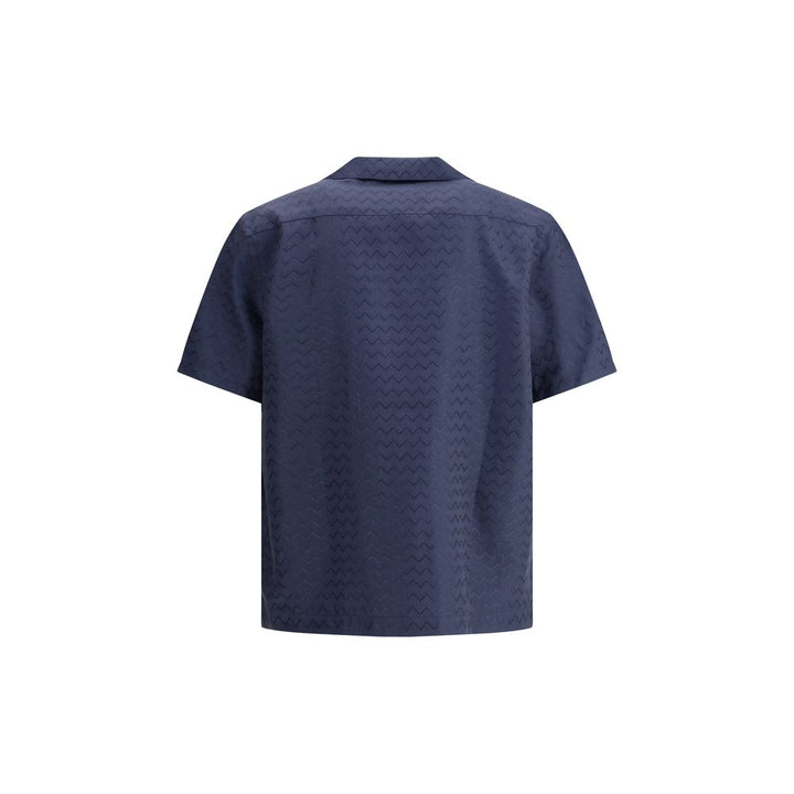 Missoni Bowling Shirt mit glänzendem Zickzack-Muster
