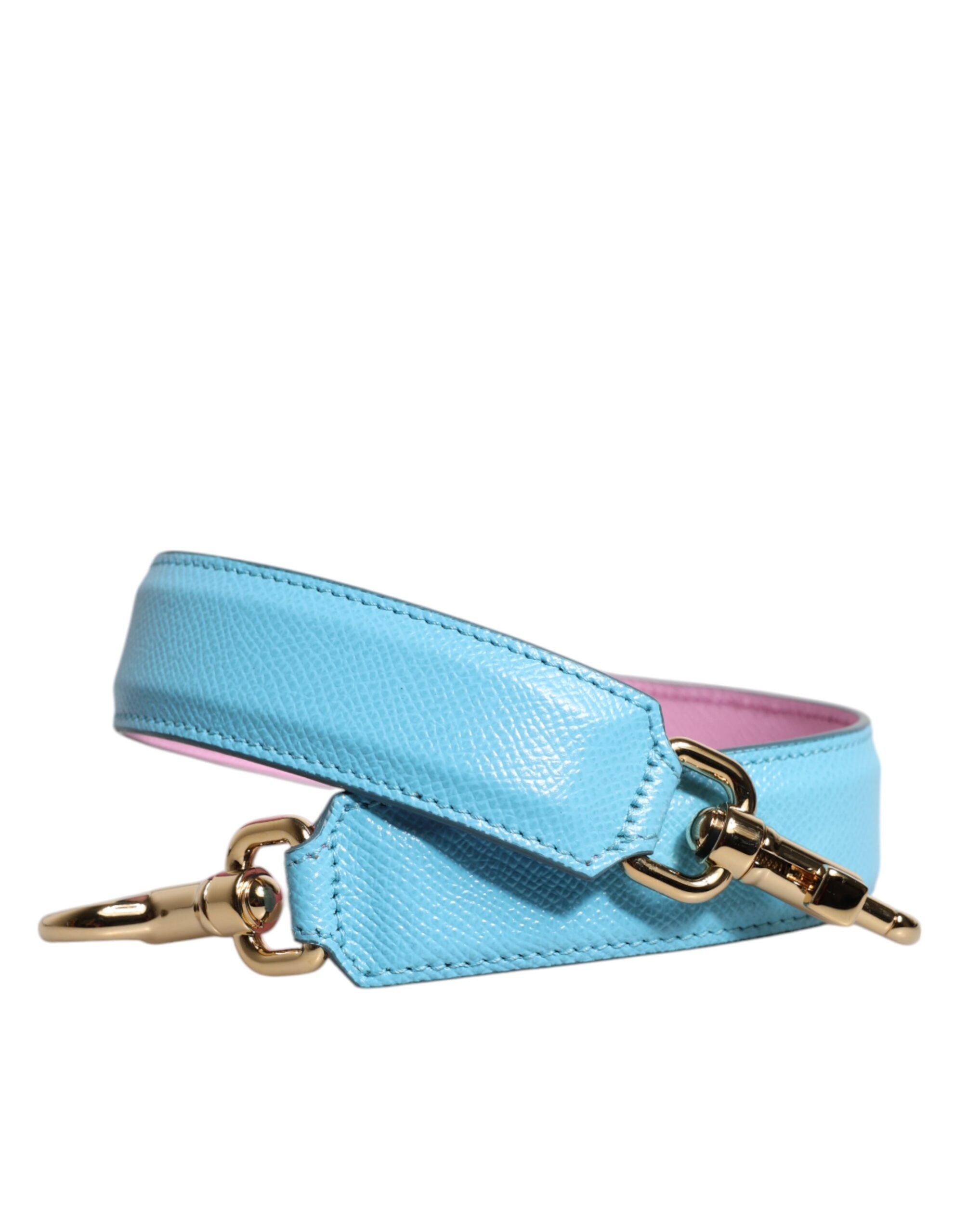 Dolce &amp; Gabbana Pink Blau Leder Griff Tasche Schultergurt