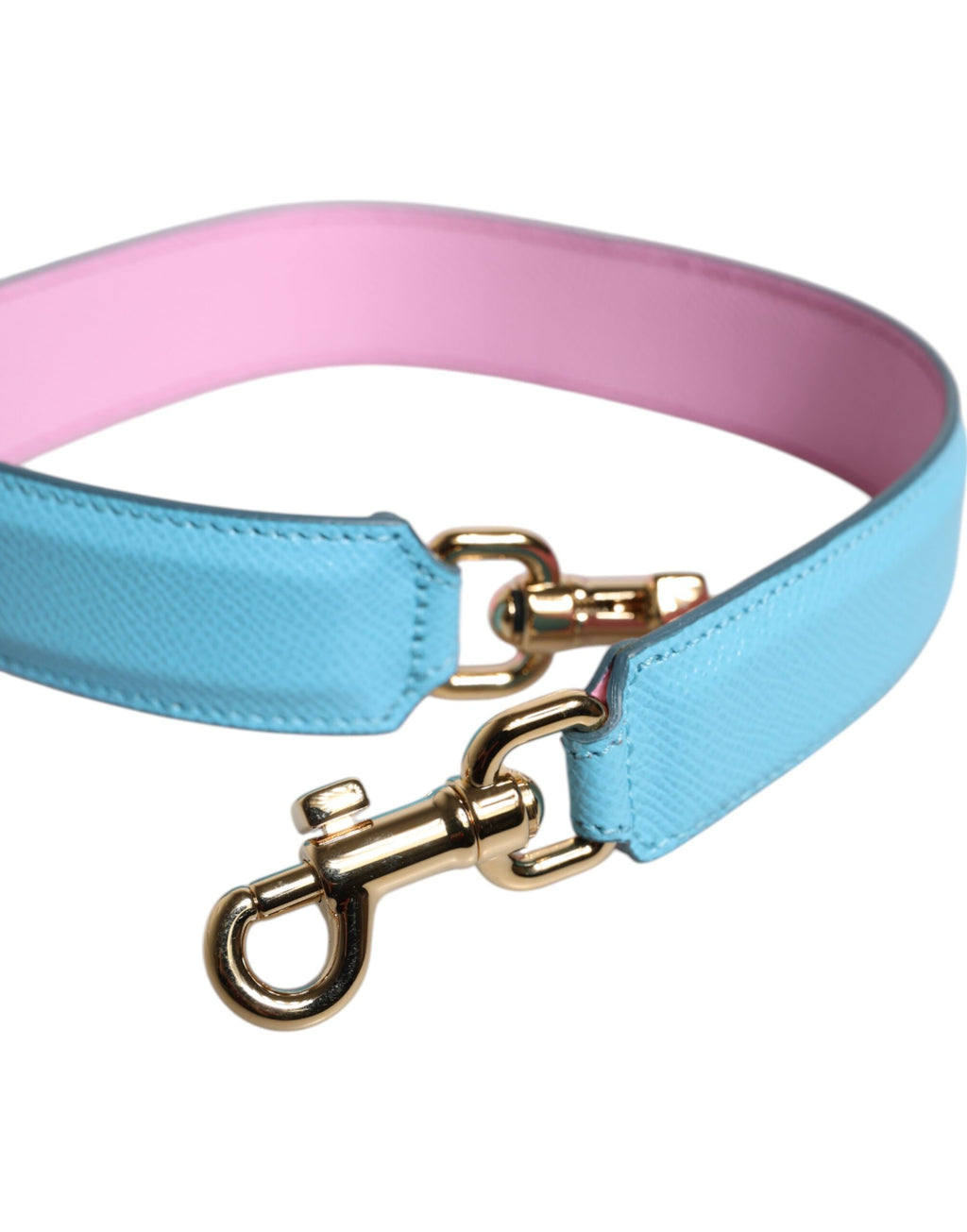 Dolce &amp; Gabbana Pink Blau Leder Griff Tasche Schultergurt