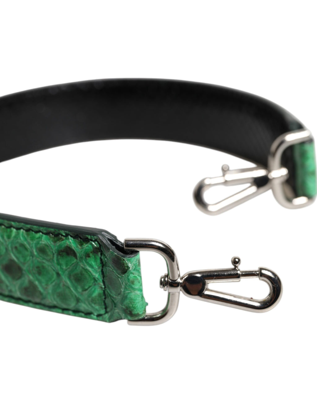 Dolce &amp; Gabbana Schwarz Grün Exotische Ledertasche Schultergurt