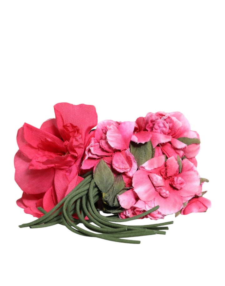 Dolce &amp; Gabbana – Mehrfarbiger Bindegürtel mit Blumenapplikation