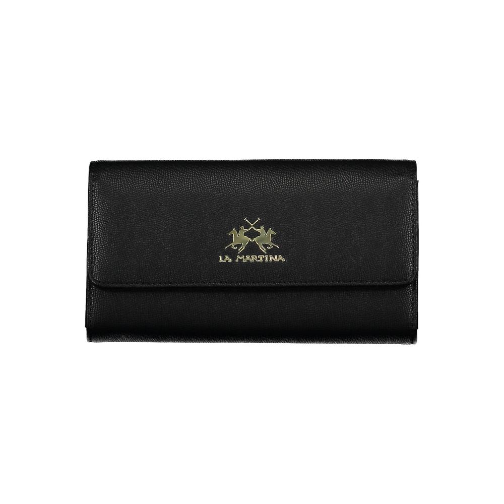 La Martina Schwarze Polyethylen Damen Geldbörse