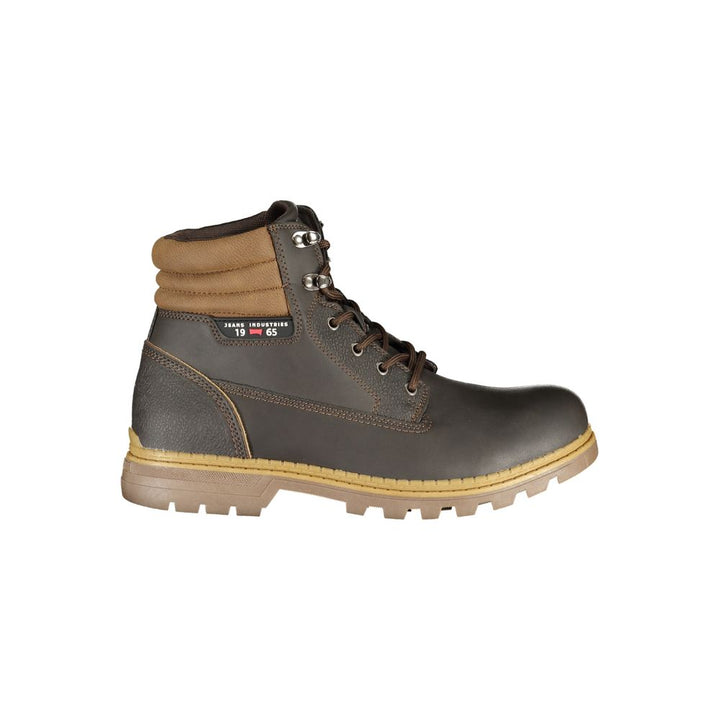 Carrera Elegante braune Schnürstiefel mit Kontrastdetails