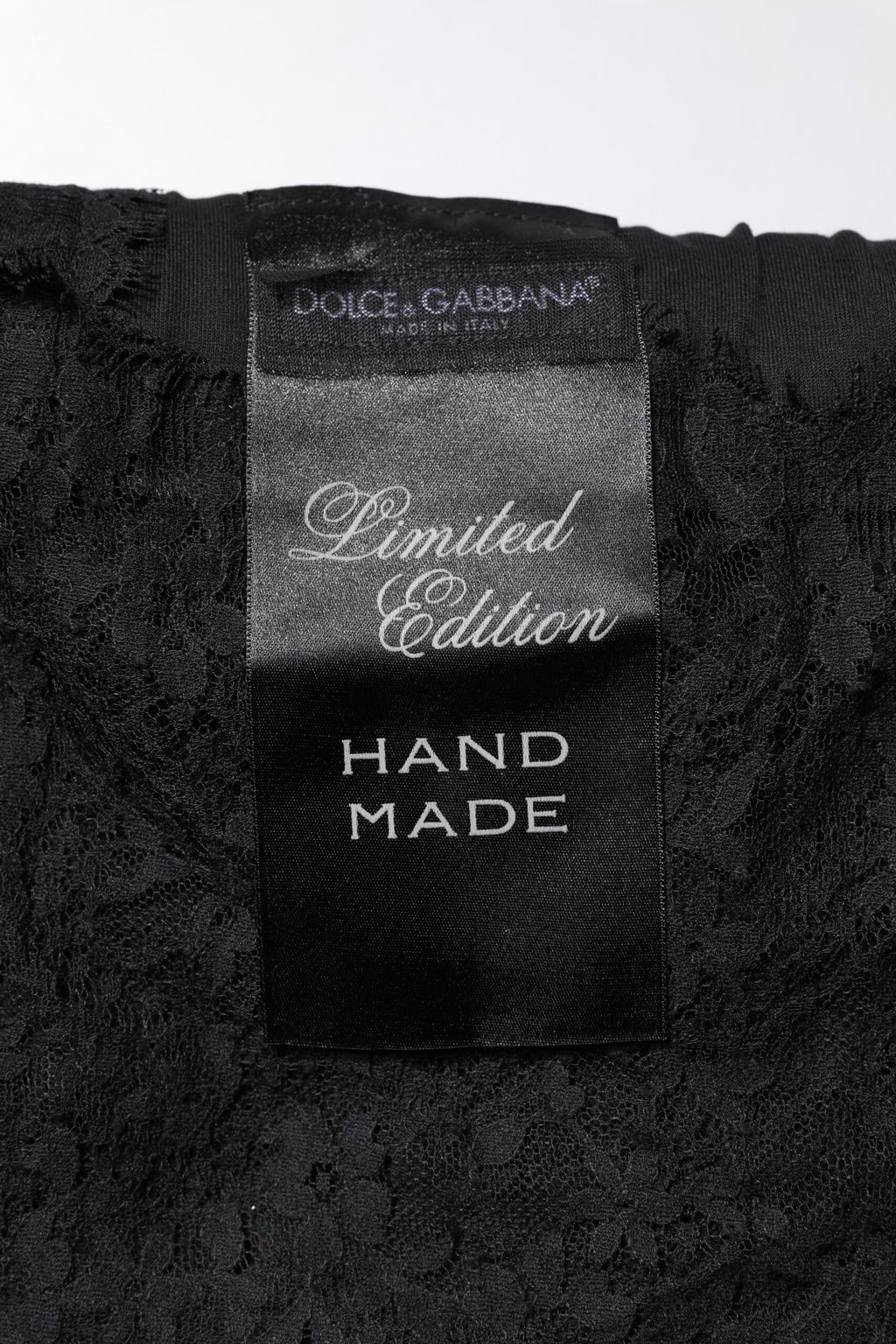 Dolce & Gabbana Black Lace Sheer Sacred Heart Crew Neck Top
