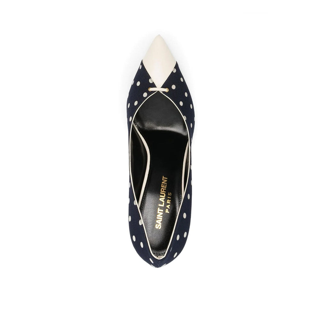 Saint Laurent Lola Polka Dot-Print Pumps