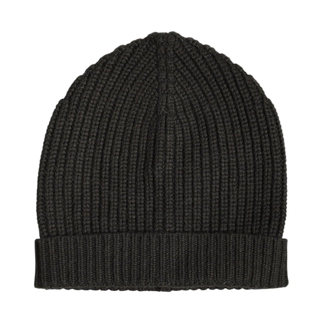 Dolce &amp; Gabbana Wintermütze aus dunkelgrauem Kaschmirstrick