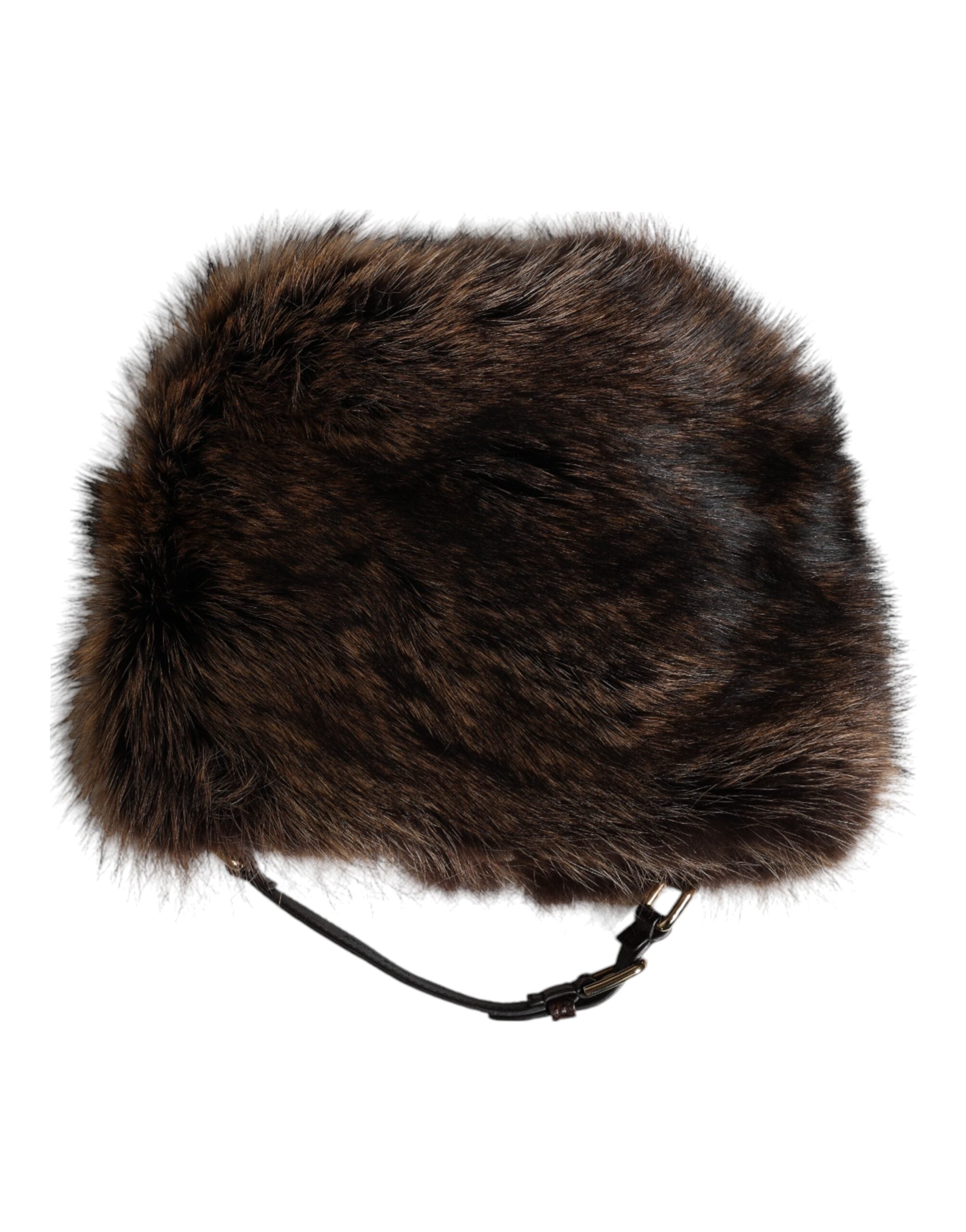 Dolce &amp; Gabbana Damen Fischerhut aus braunem Pelz