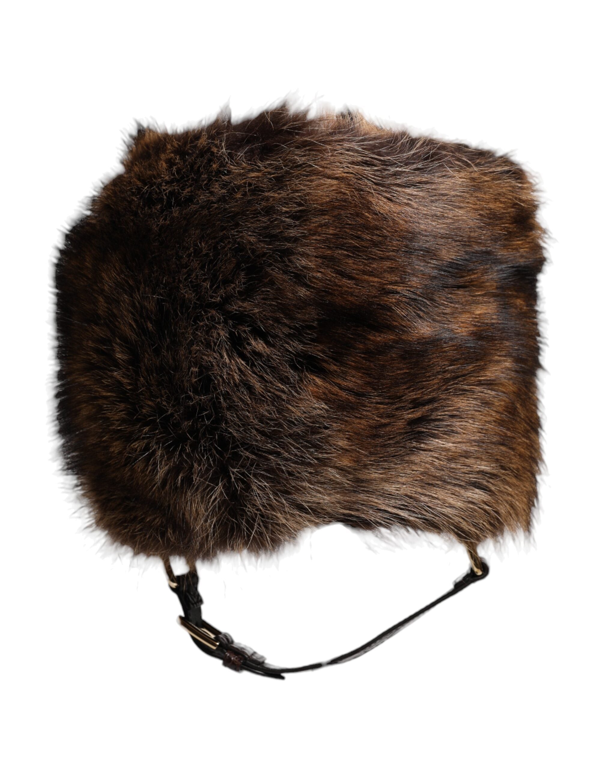 Dolce &amp; Gabbana Damen Fischerhut aus braunem Pelz
