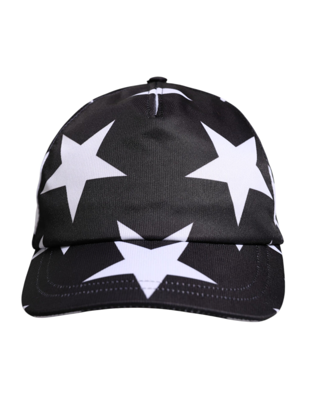 Dolce &amp; Gabbana Schwarze Baseballkappe aus Polyester mit Sternenmuster