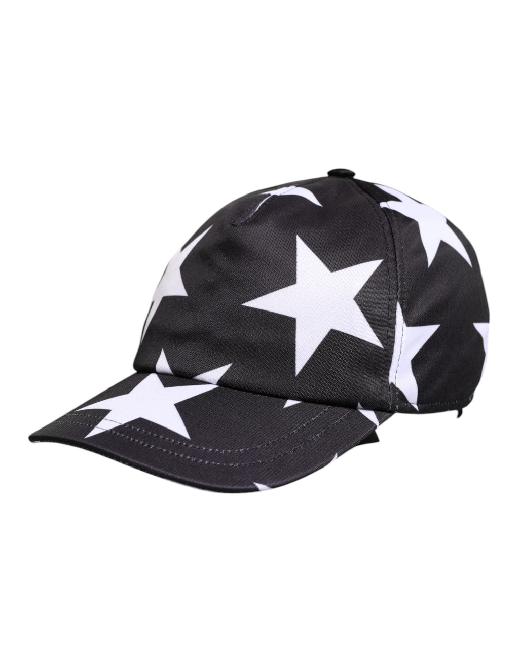 Dolce &amp; Gabbana Schwarze Baseballkappe aus Polyester mit Sternenmuster