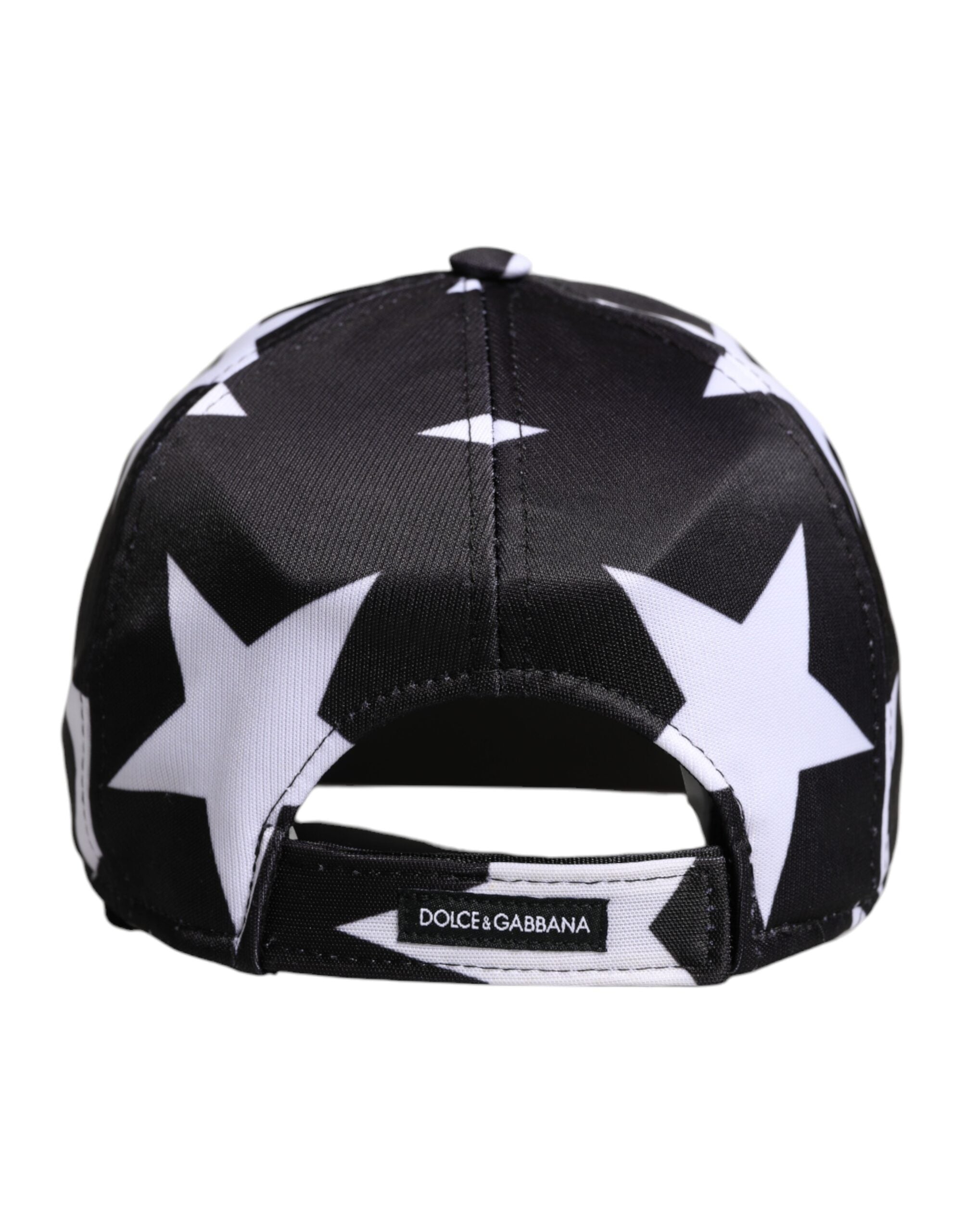 Dolce &amp; Gabbana Schwarze Baseballkappe aus Polyester mit Sternenmuster