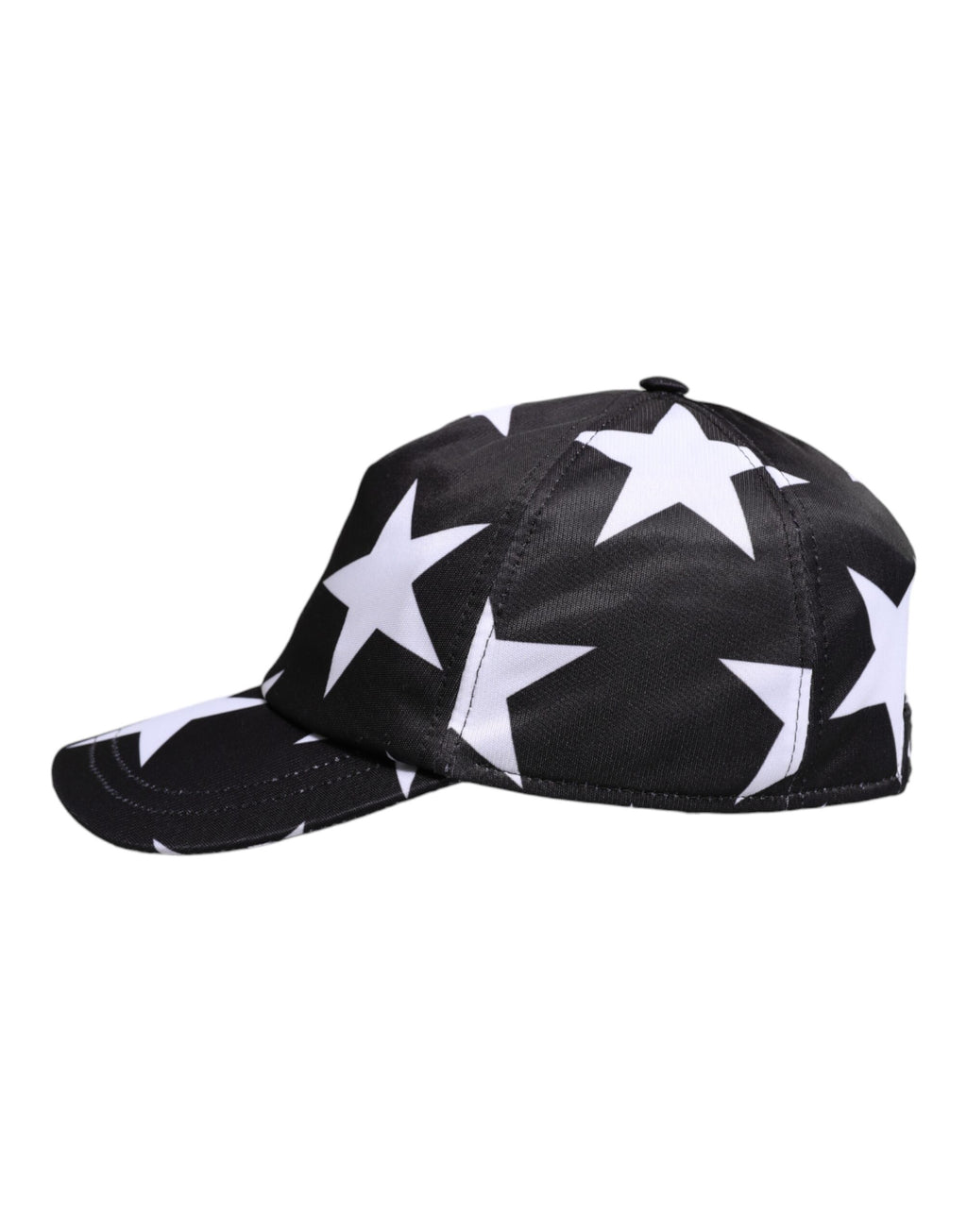 Dolce &amp; Gabbana Schwarze Baseballkappe aus Polyester mit Sternenmuster