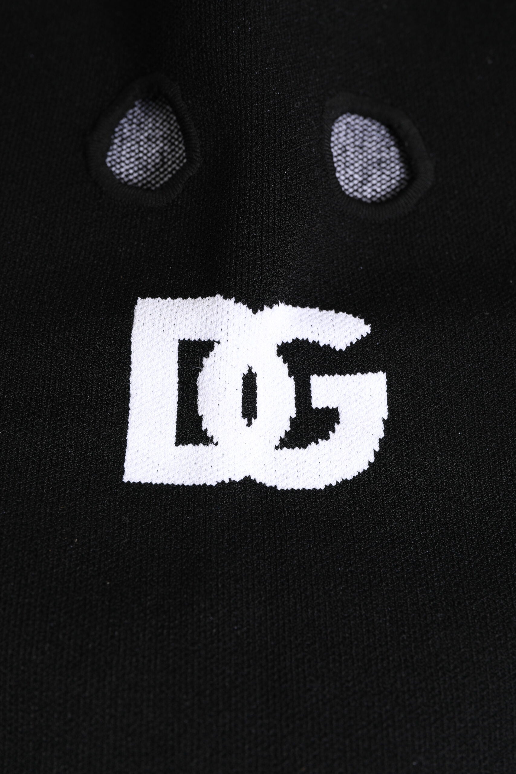 Dolce &amp; Gabbana – Schwarze, gestrickte Skimaske aus Kaschmir – Balaclava-Mütze