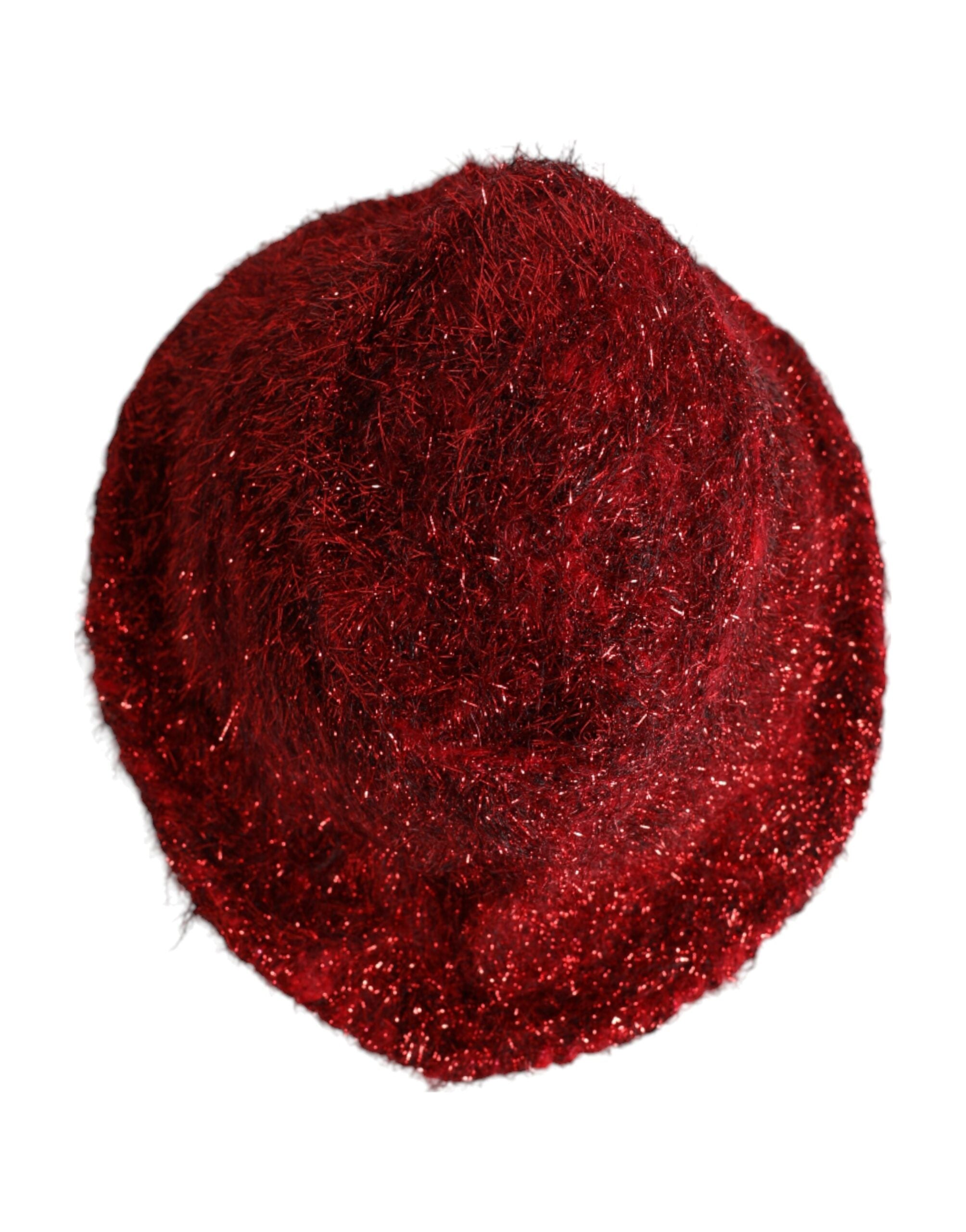 Dolce &amp; Gabbana – Fischerhut mit breiter Krempe aus roter Viskose-Lametta