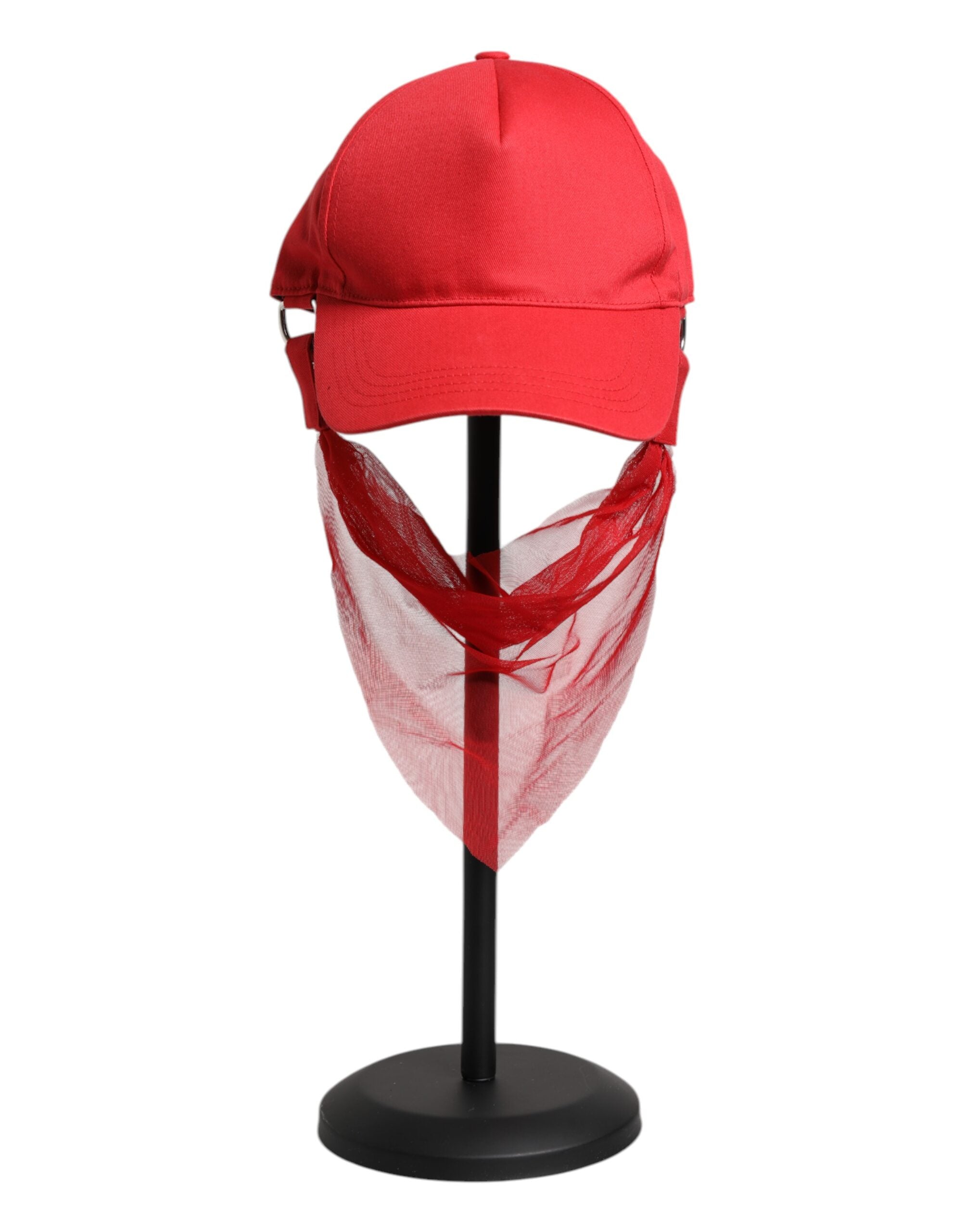 Dolce &amp; Gabbana Rote 6-Panel-Baseballkappe aus Baumwolle für Damen