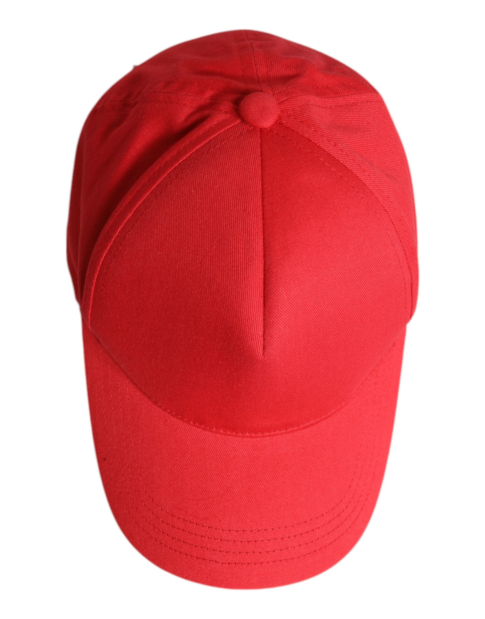 Dolce &amp; Gabbana Rote 6-Panel-Baseballkappe aus Baumwolle für Damen