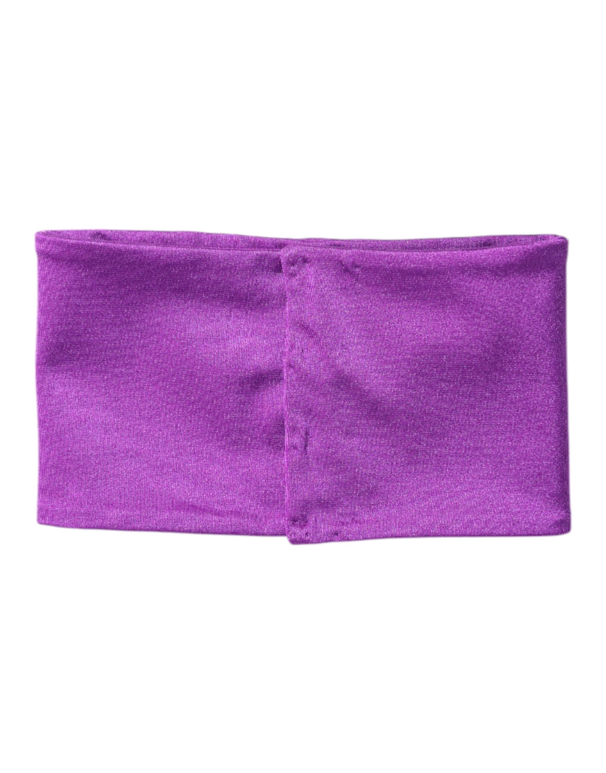 Dolce &amp; Gabbana Lila Nylon Stretch Damen Halswärmer Schal