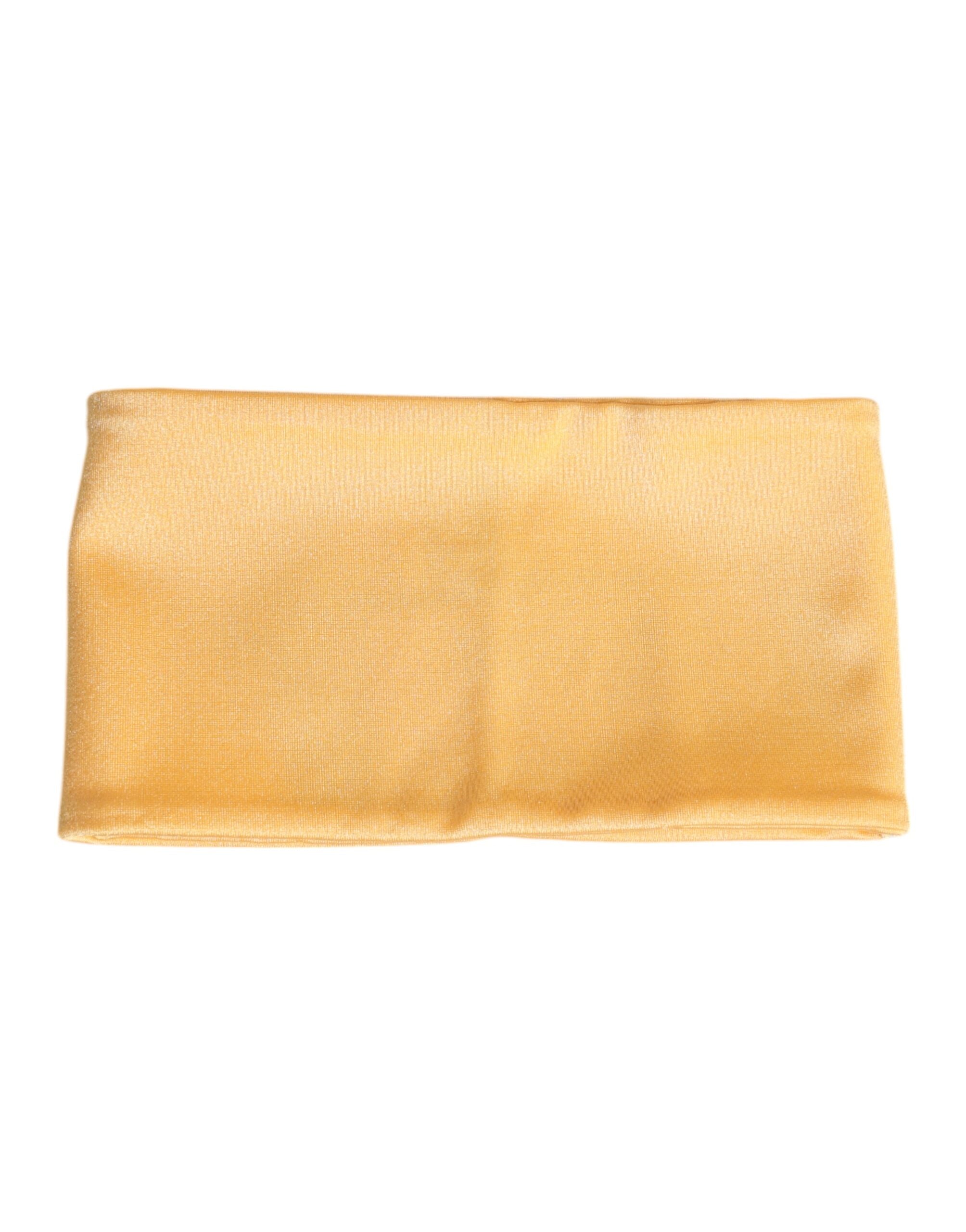 Dolce &amp; Gabbana – Gelber Nylon-Stretch-Halswärmerschal für Damen