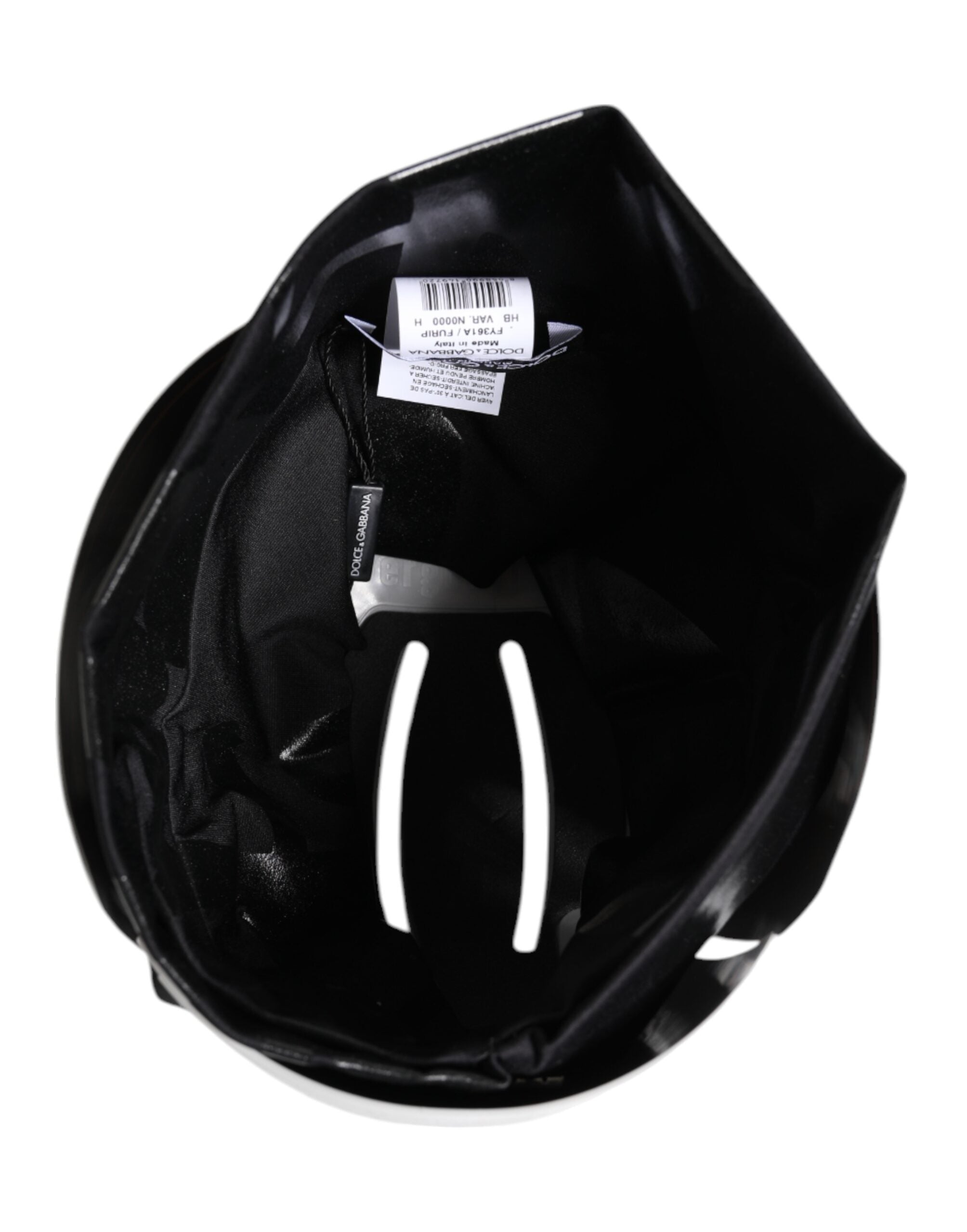 Dolce &amp; Gabbana – Schwarzes Nylon-Stretch-Stirnband mit DG-Logo