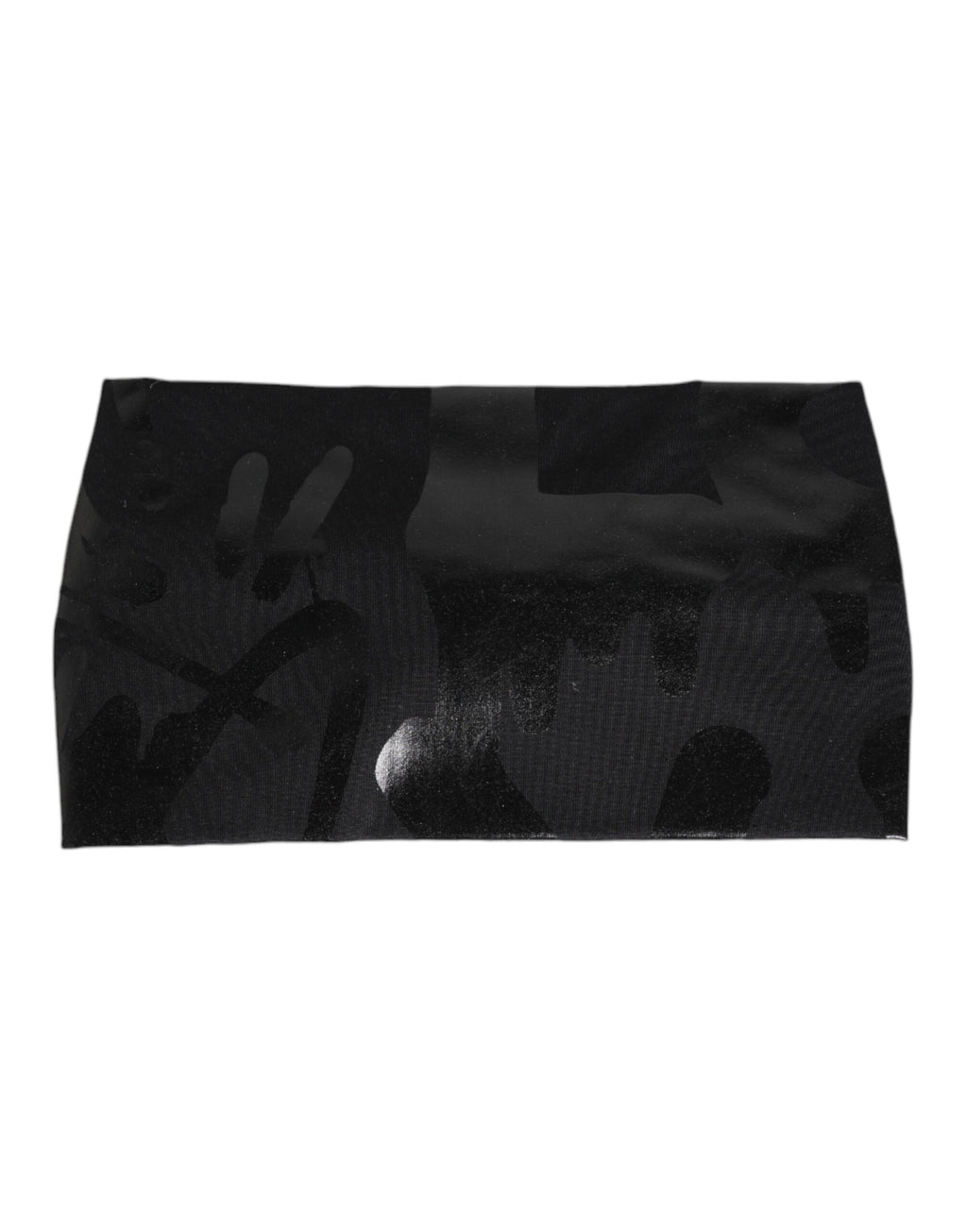 Dolce &amp; Gabbana – Schwarzes Nylon-Stretch-Stirnband mit DG-Logo