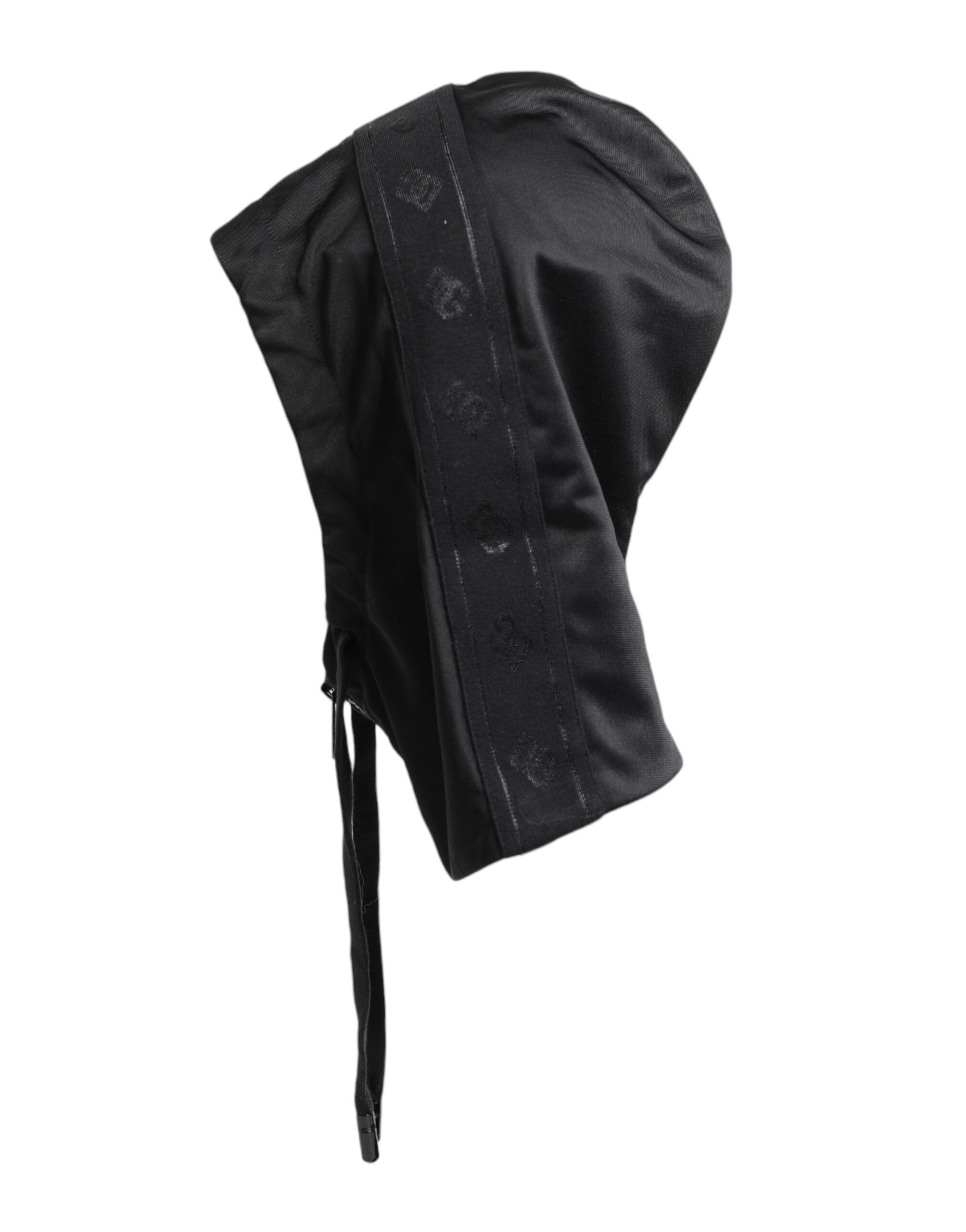 Dolce &amp; Gabbana – Schwarzer Polyester-Wickelhut