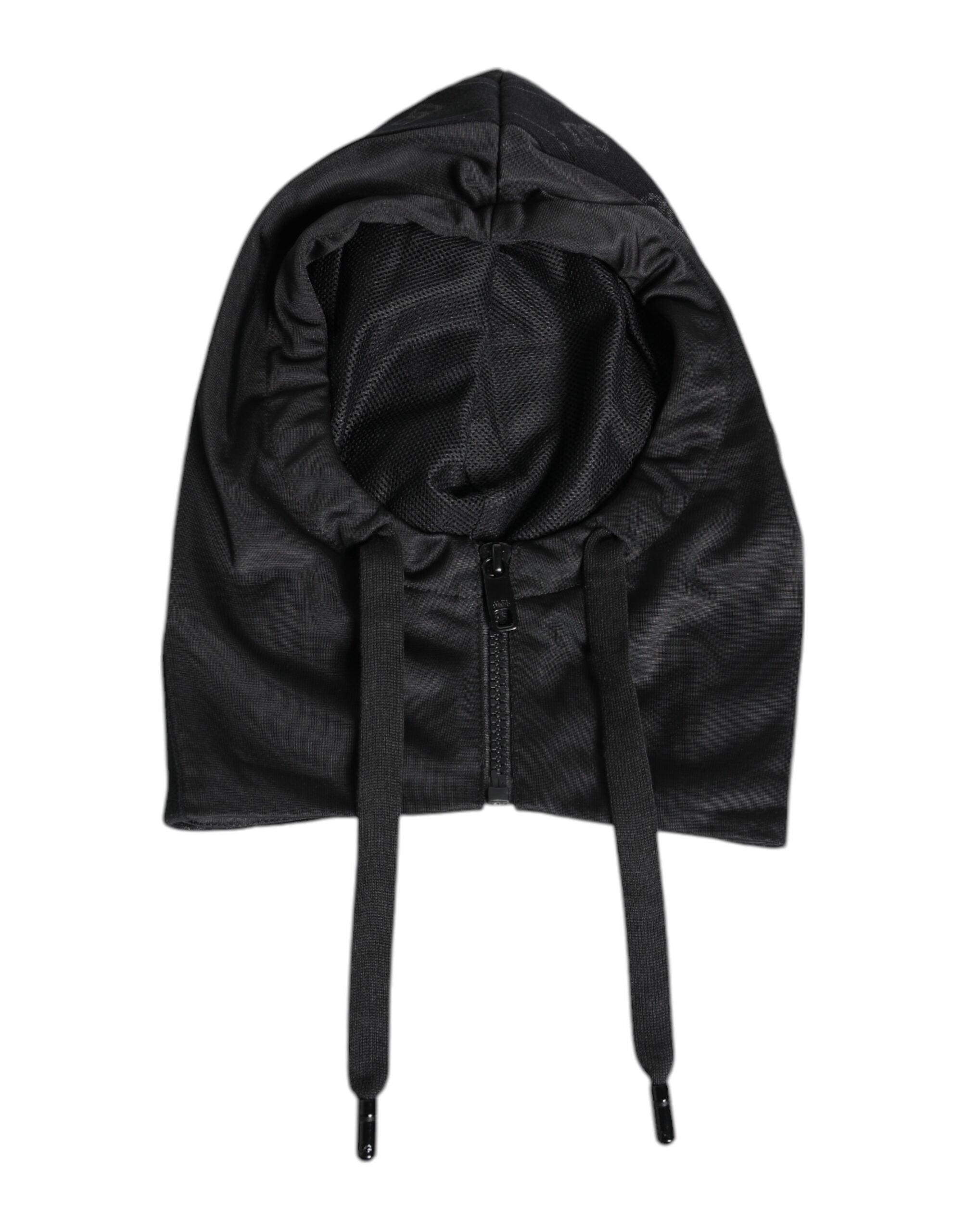 Dolce &amp; Gabbana – Schwarzer Polyester-Wickelhut
