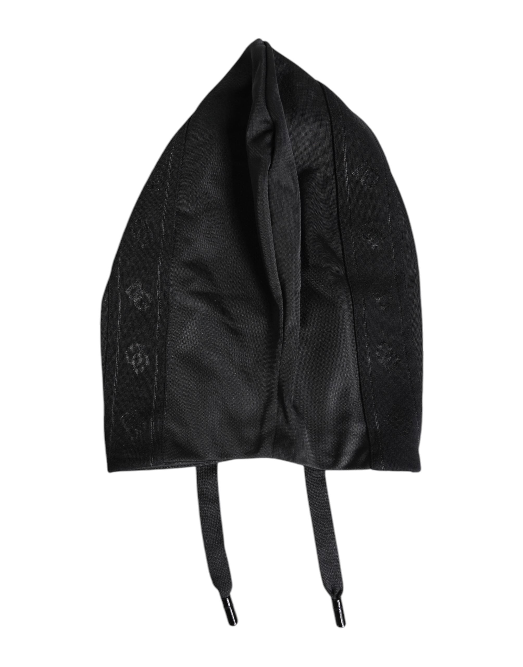 Dolce &amp; Gabbana – Schwarzer Polyester-Wickelhut