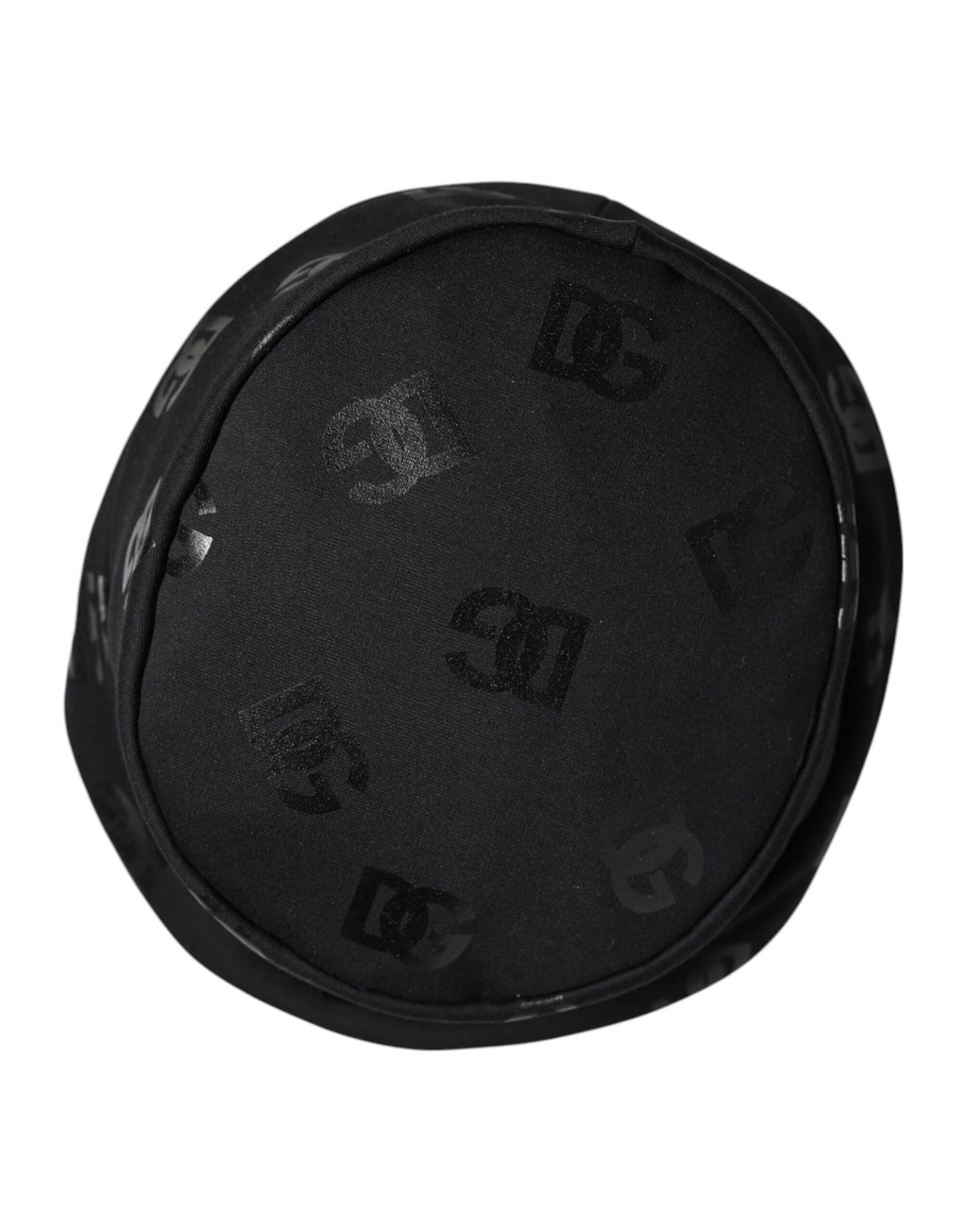Dolce &amp; Gabbana Schwarzer Fischerhut aus Polyester-Jacquard mit DG-Monogramm