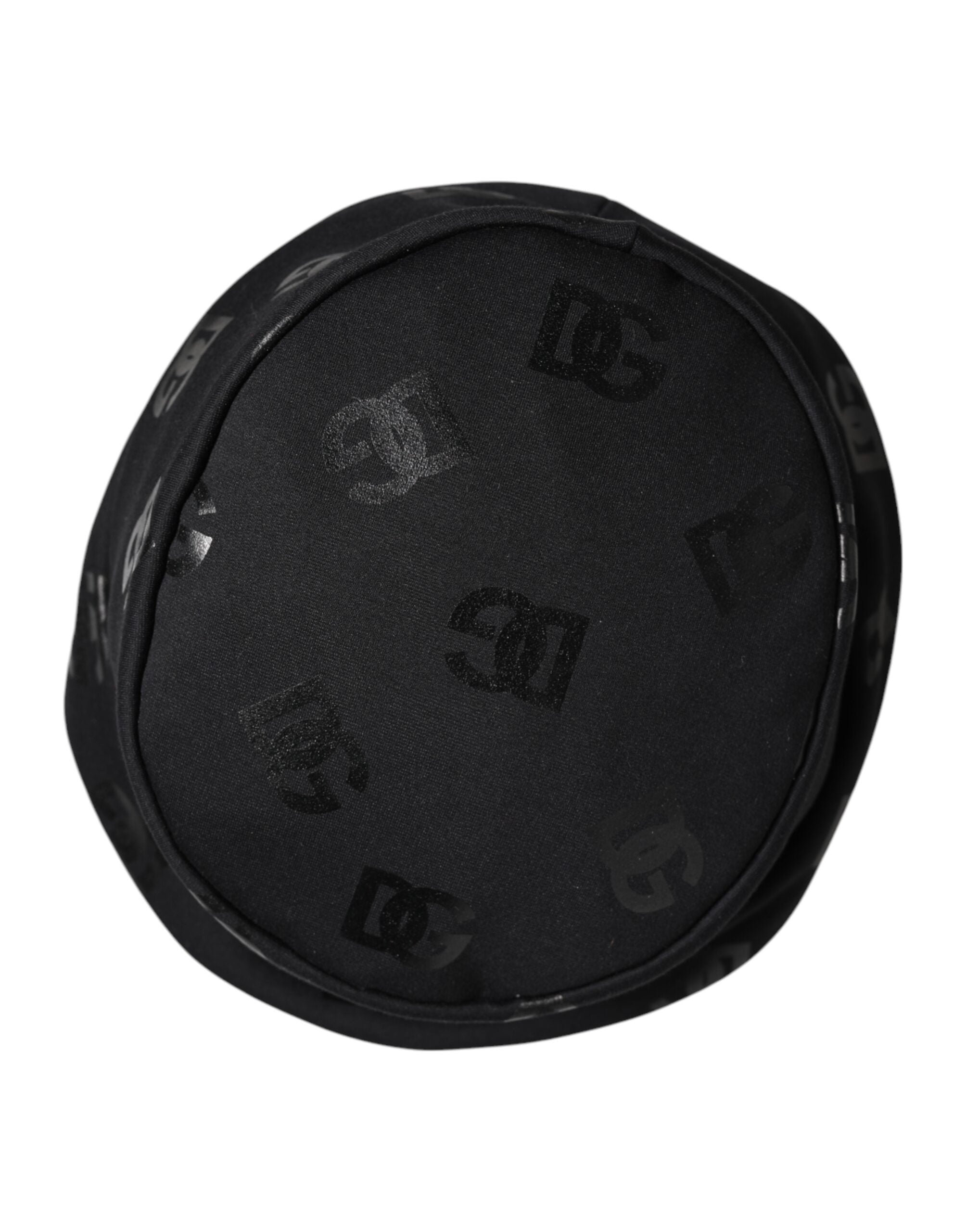 Dolce &amp; Gabbana Schwarzer Fischerhut aus Polyester-Jacquard mit DG-Monogramm