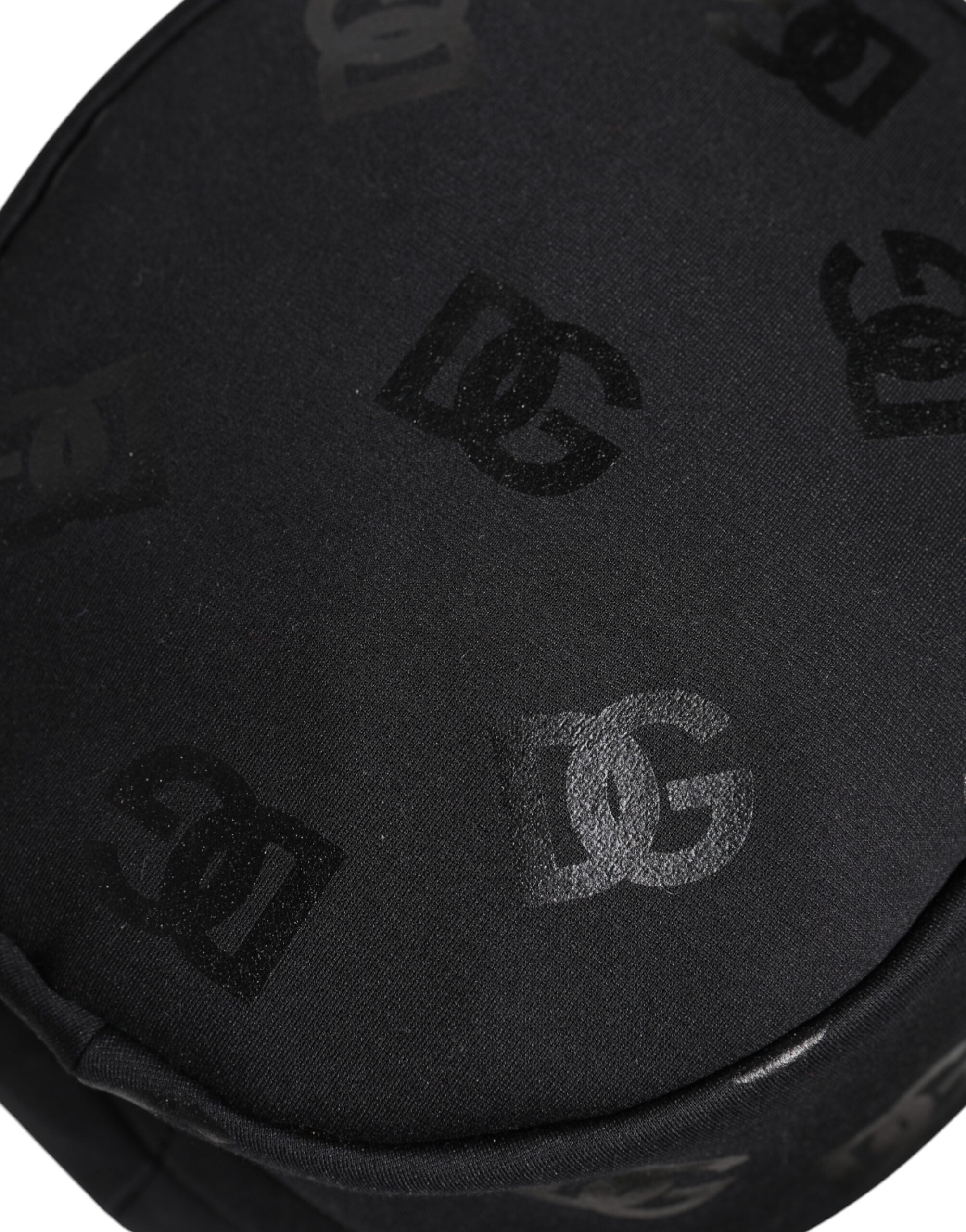 Dolce &amp; Gabbana Schwarzer Fischerhut aus Polyester-Jacquard mit DG-Monogramm