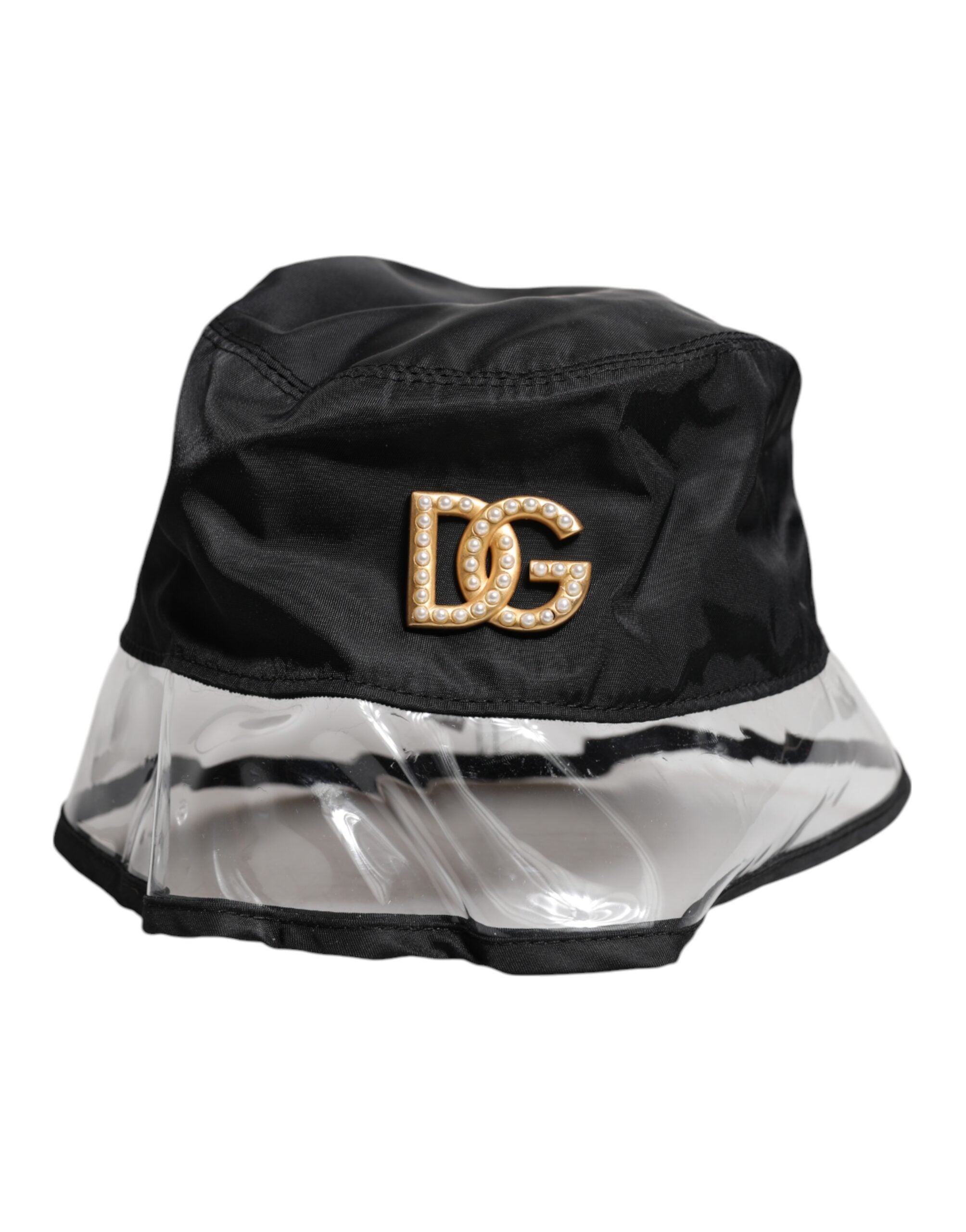 Dolce &amp; Gabbana – Fischerhut aus Nylon und PVC mit DG-Logo in Schwarz